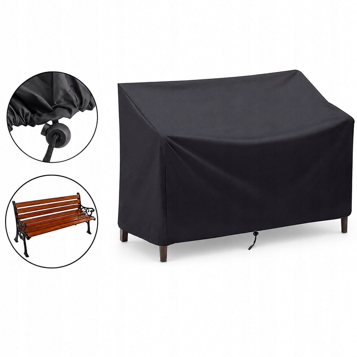 Garden Bench Cover 420D 134x66x63 89cm for Patio