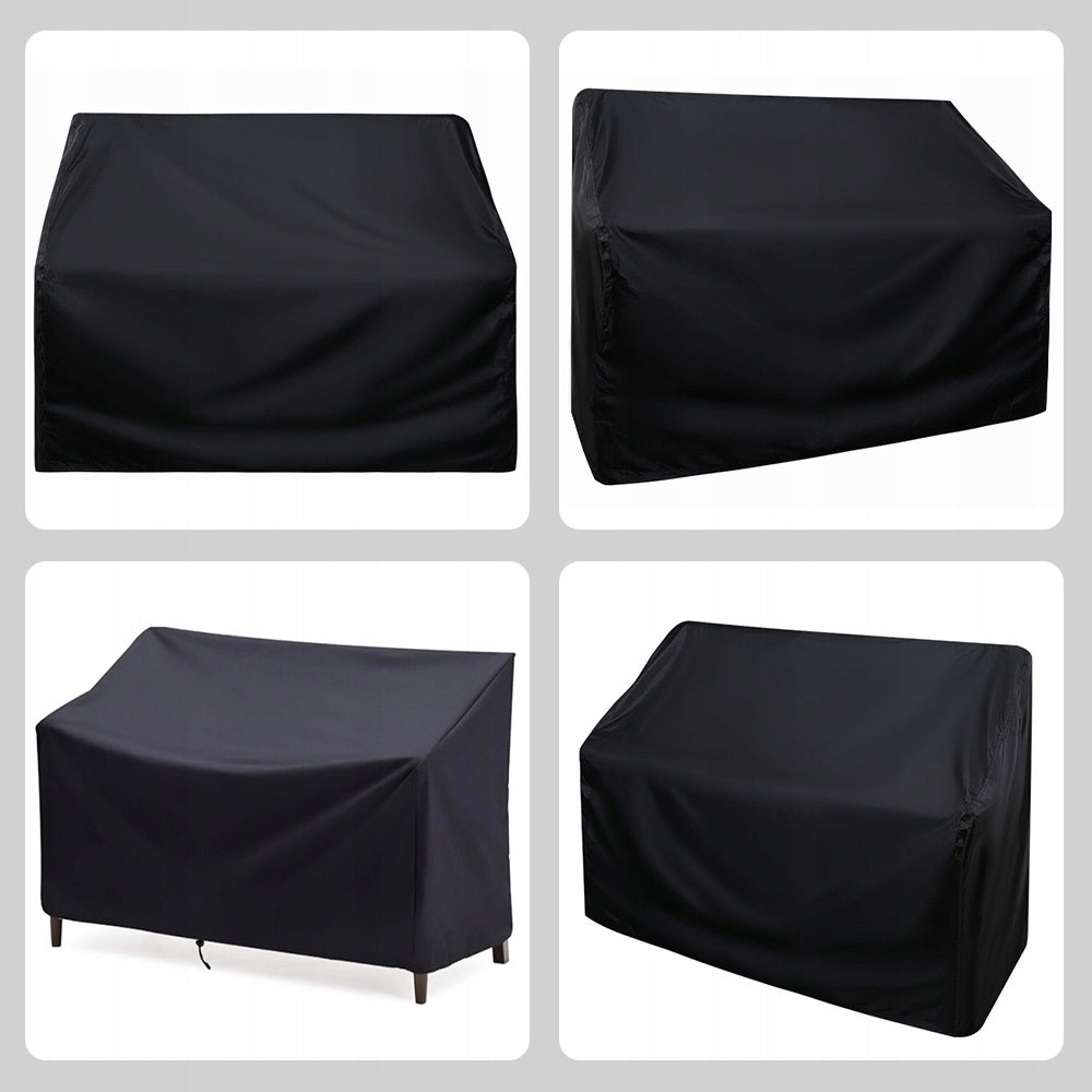 Garden Bench Cover 420D Waterproof 134x66x63 Black Manufacturer no brand