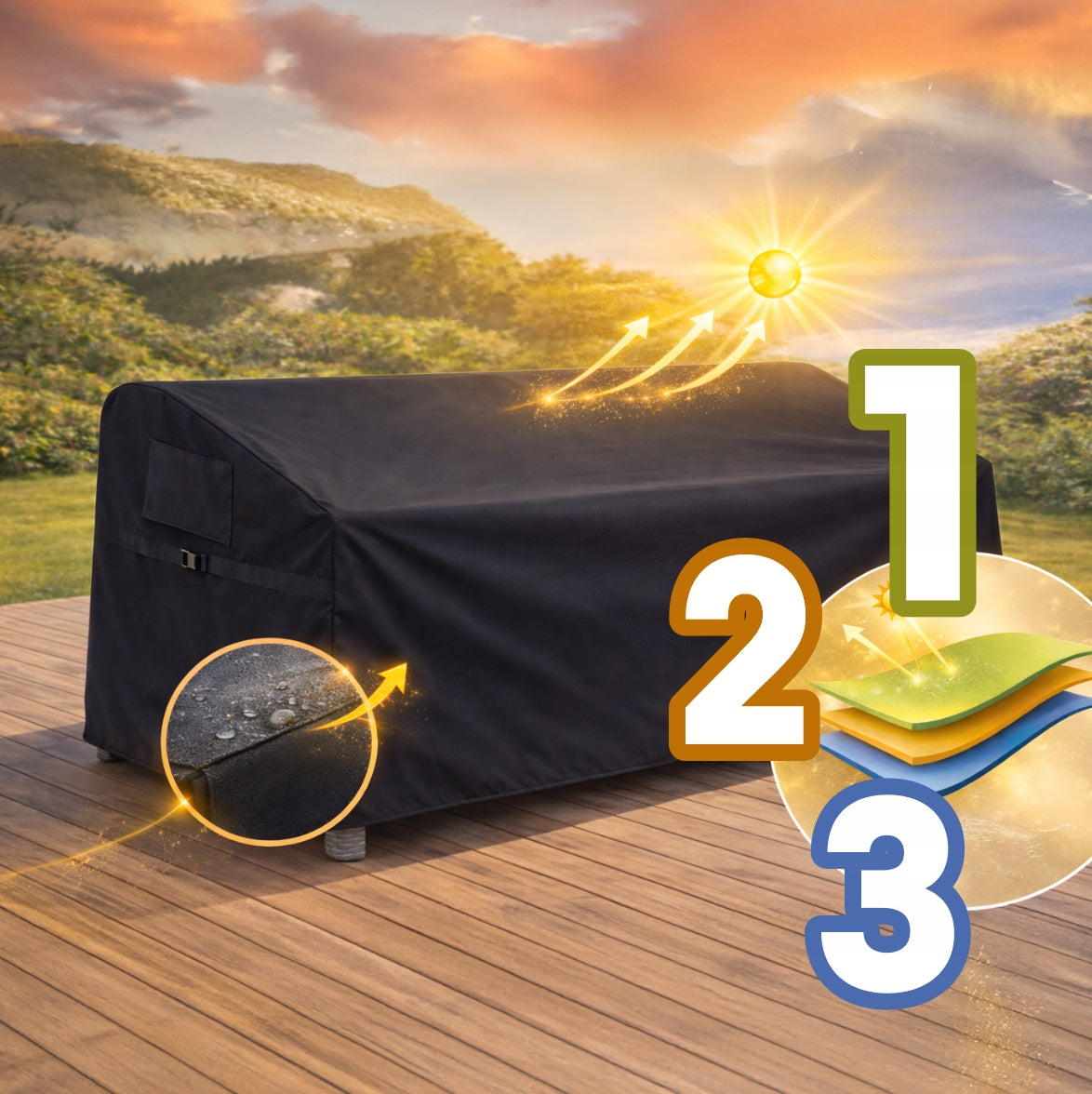 Garden Bench Cover Bench Garden Furniture ANY SIZE Color black