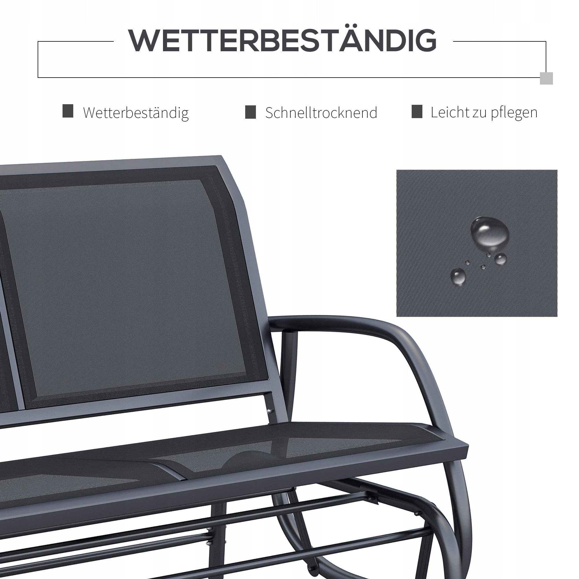 Garden Bench Park Swing Double Kind freestanding