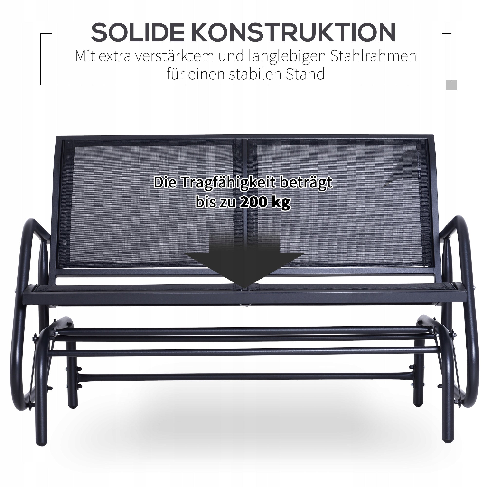 Garden Bench Park Swing Double Seat width 47 cm