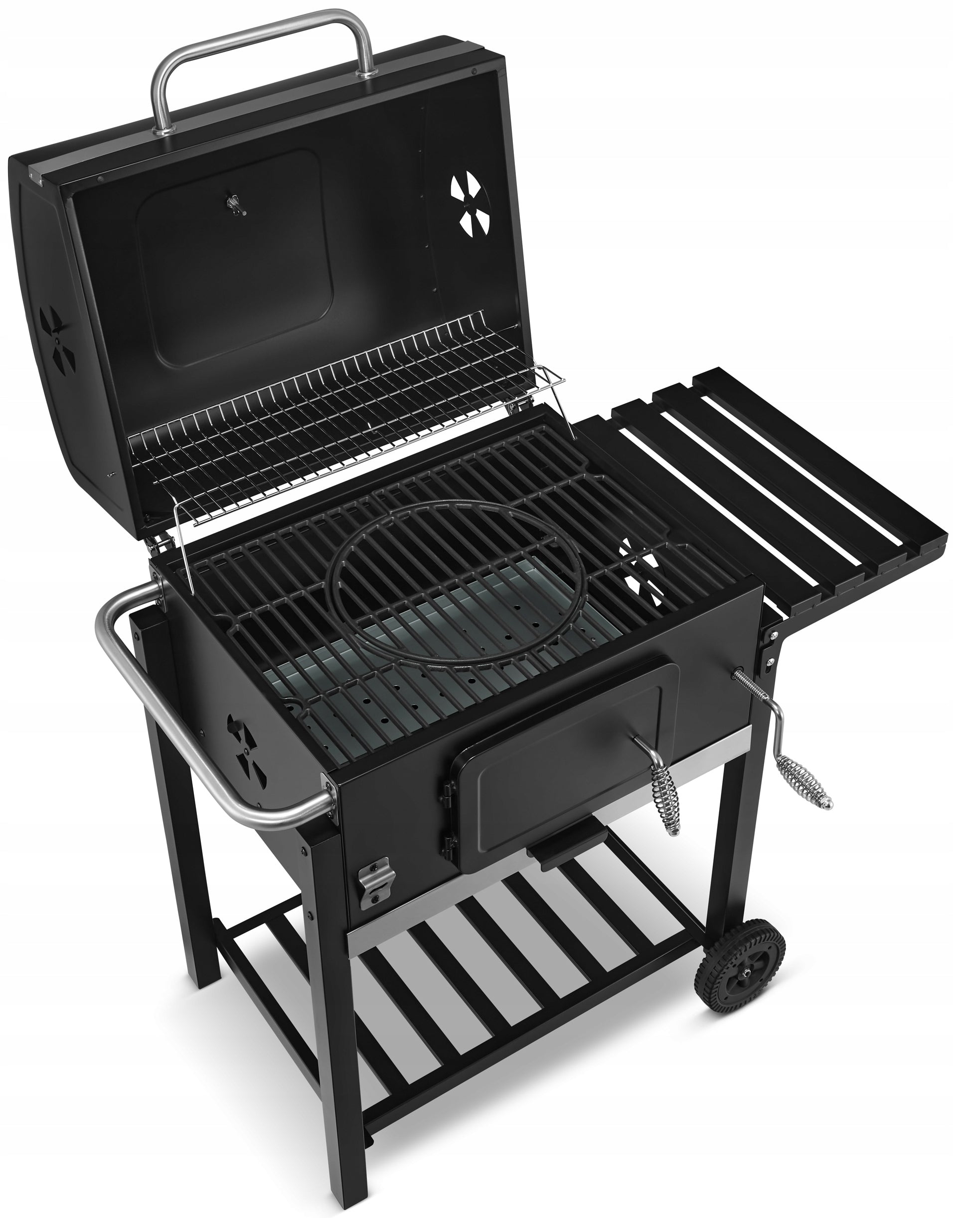Garden CHARCOAL GRILL GRÖNER thermometer LARGE CAST IRON GRATE 57x42cm +FREEBIES Grate length 57 cm