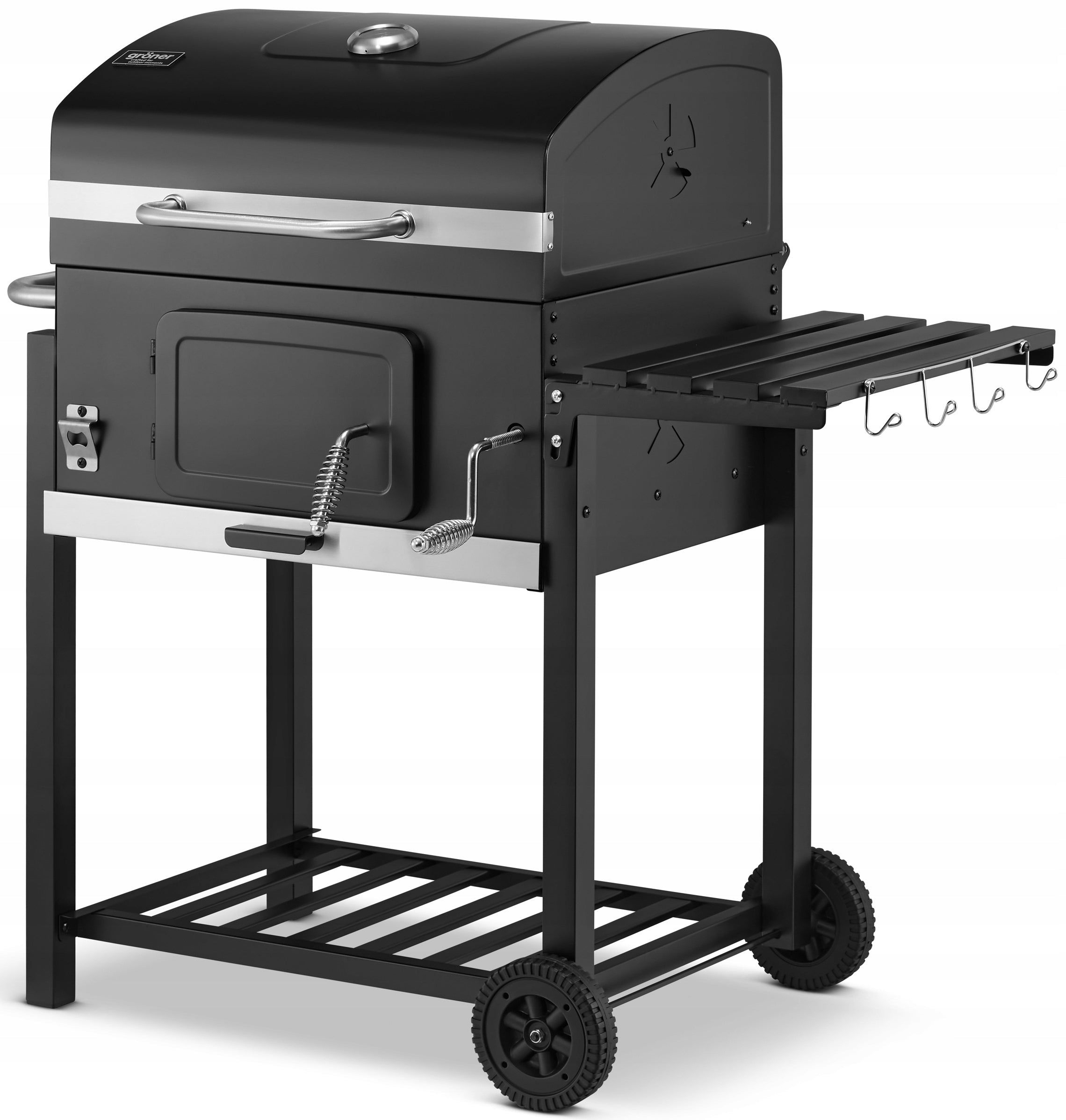 Garden CHARCOAL GRILL GRÖNER thermometer LARGE CAST IRON GRATE 57x42cm +FREEBIES Manufacturer GRÖNER Outdoor ThinKING