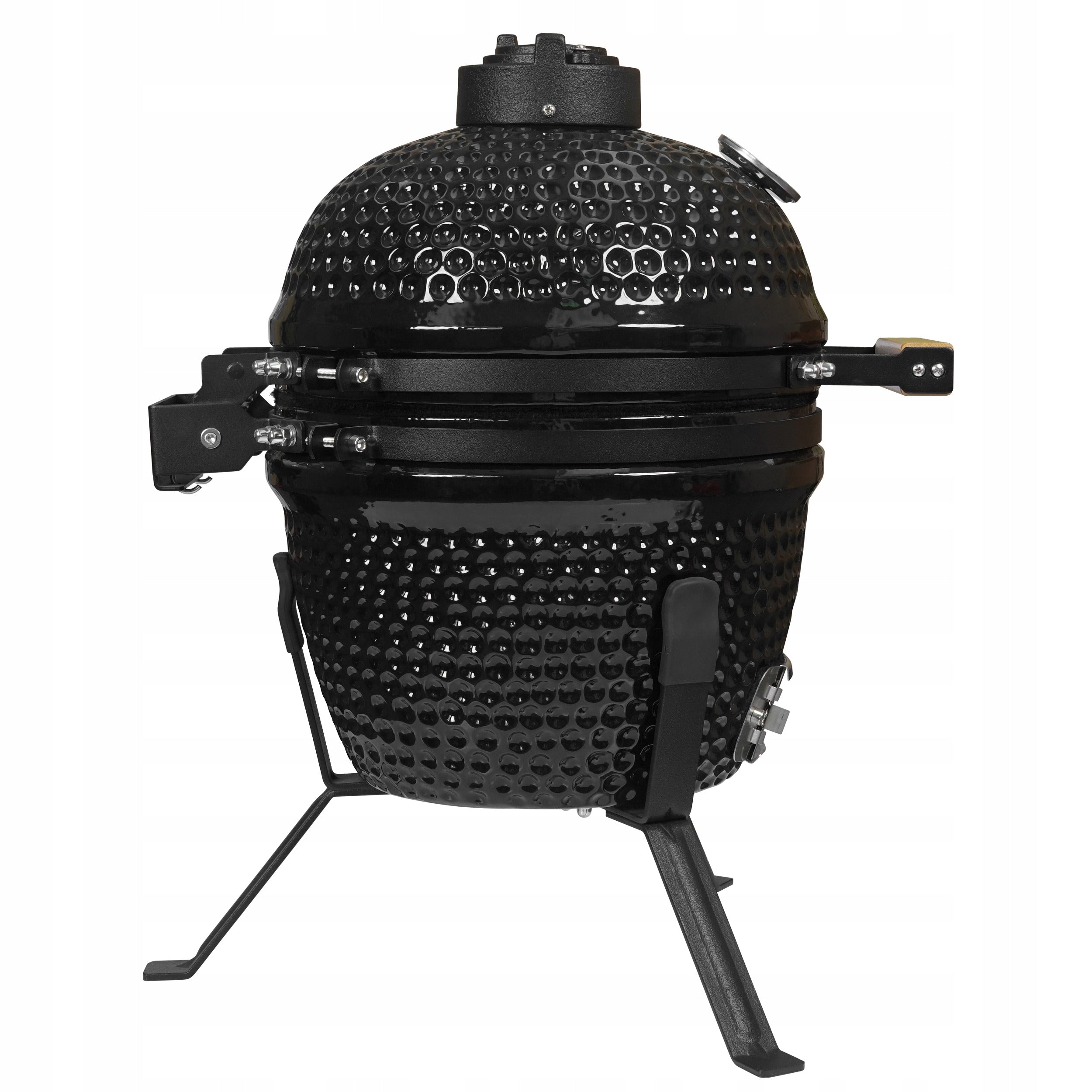 Garden Ceramic Charcoal Grill Stainless Steel 13" Portable with Lid Grate length 26.5 cm