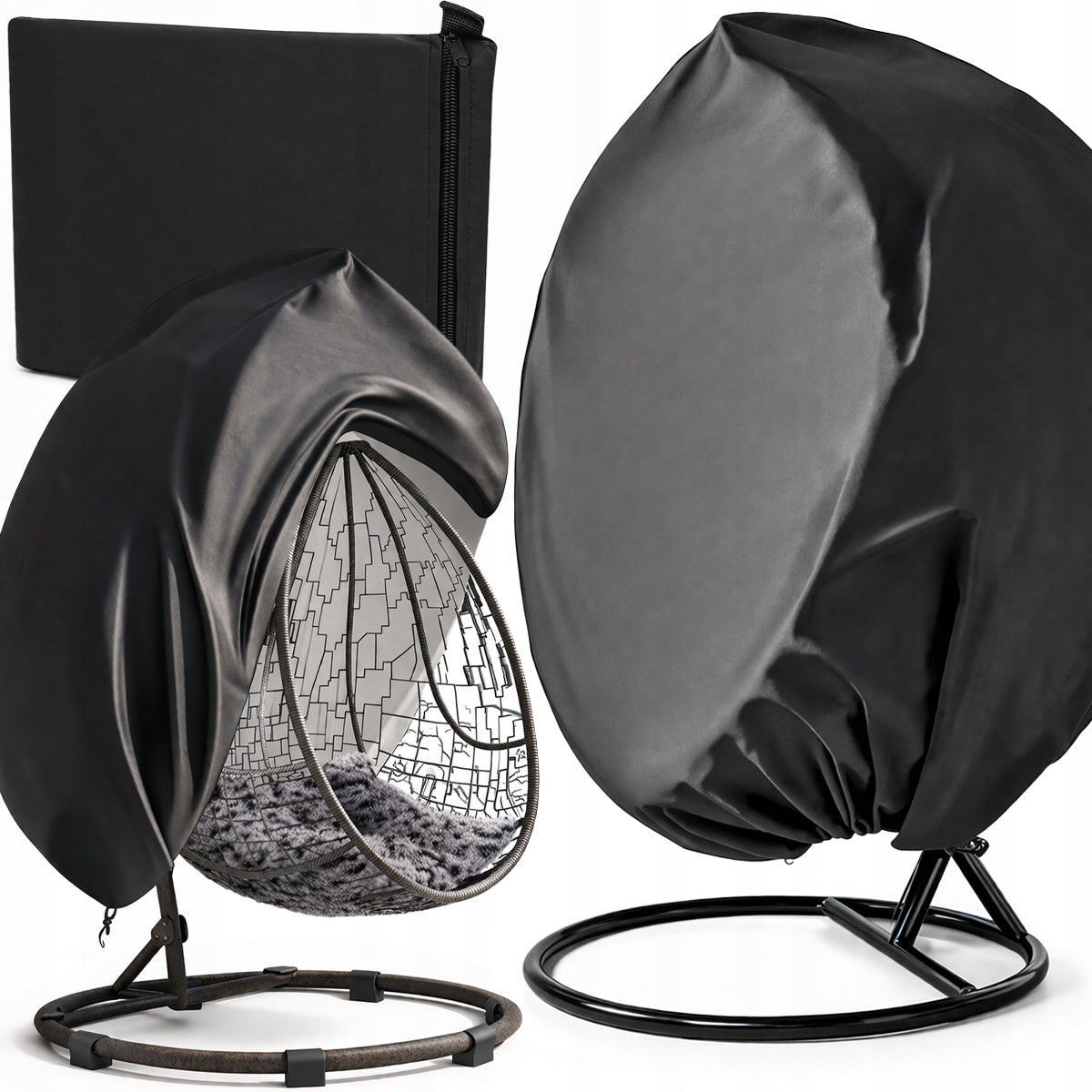 Garden Chair Cover Double Cocoon Hanging Pouch Waterproof Basket