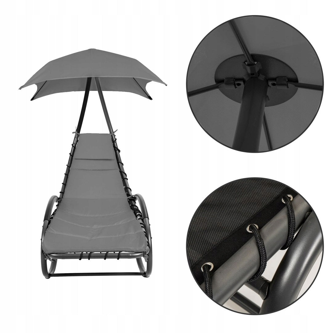 Garden Chair Sun Lounger Rocking Garden Hammock Grey Terrace Garden Model Hamak Kołyska Wodoodporna Podłokietniki