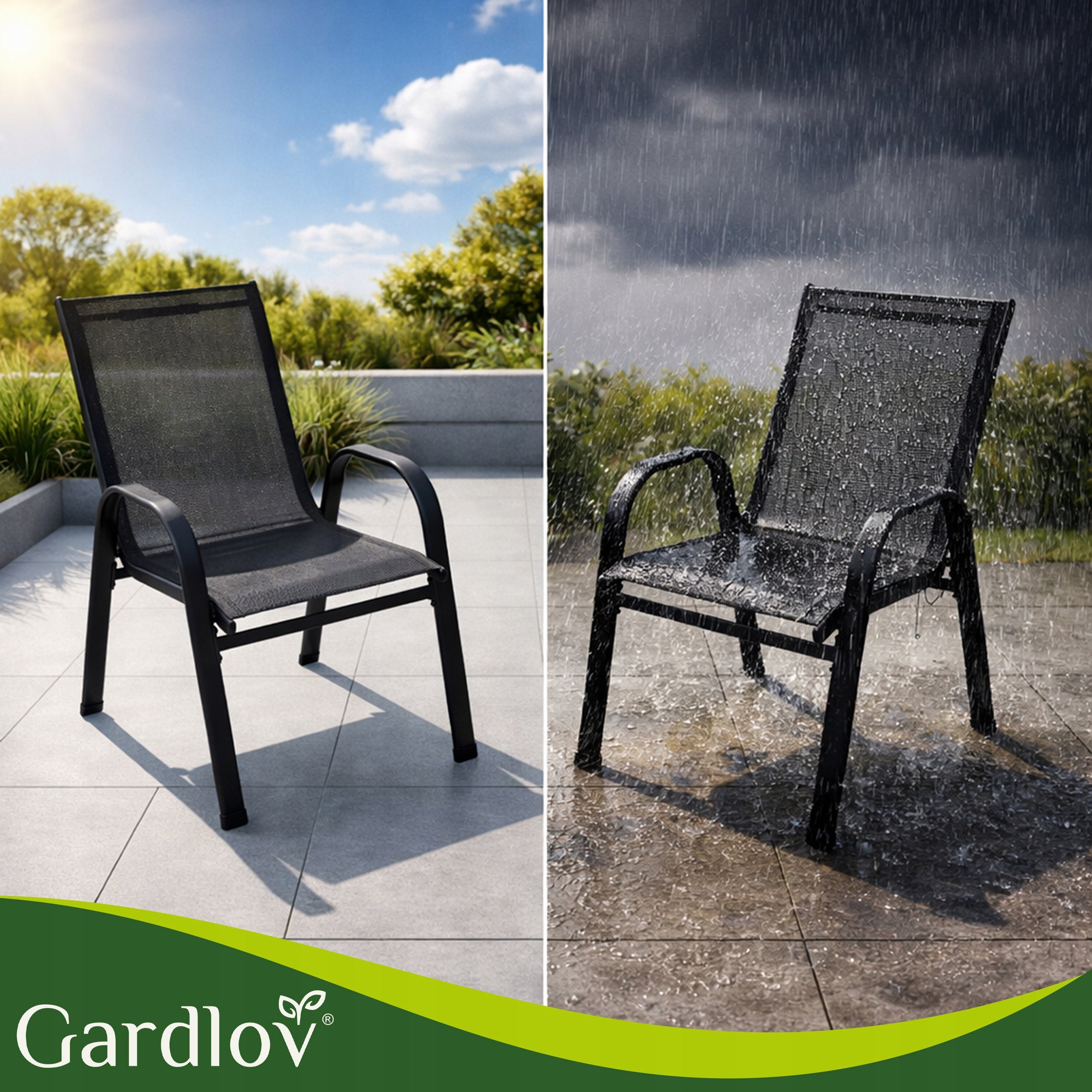 Garden Chairs Set for Terrace Balcony Garden 4 x Metal Chair 150kg Manufacturer code Zestaw krzeseł ogrodowych 4szt. Gardlov