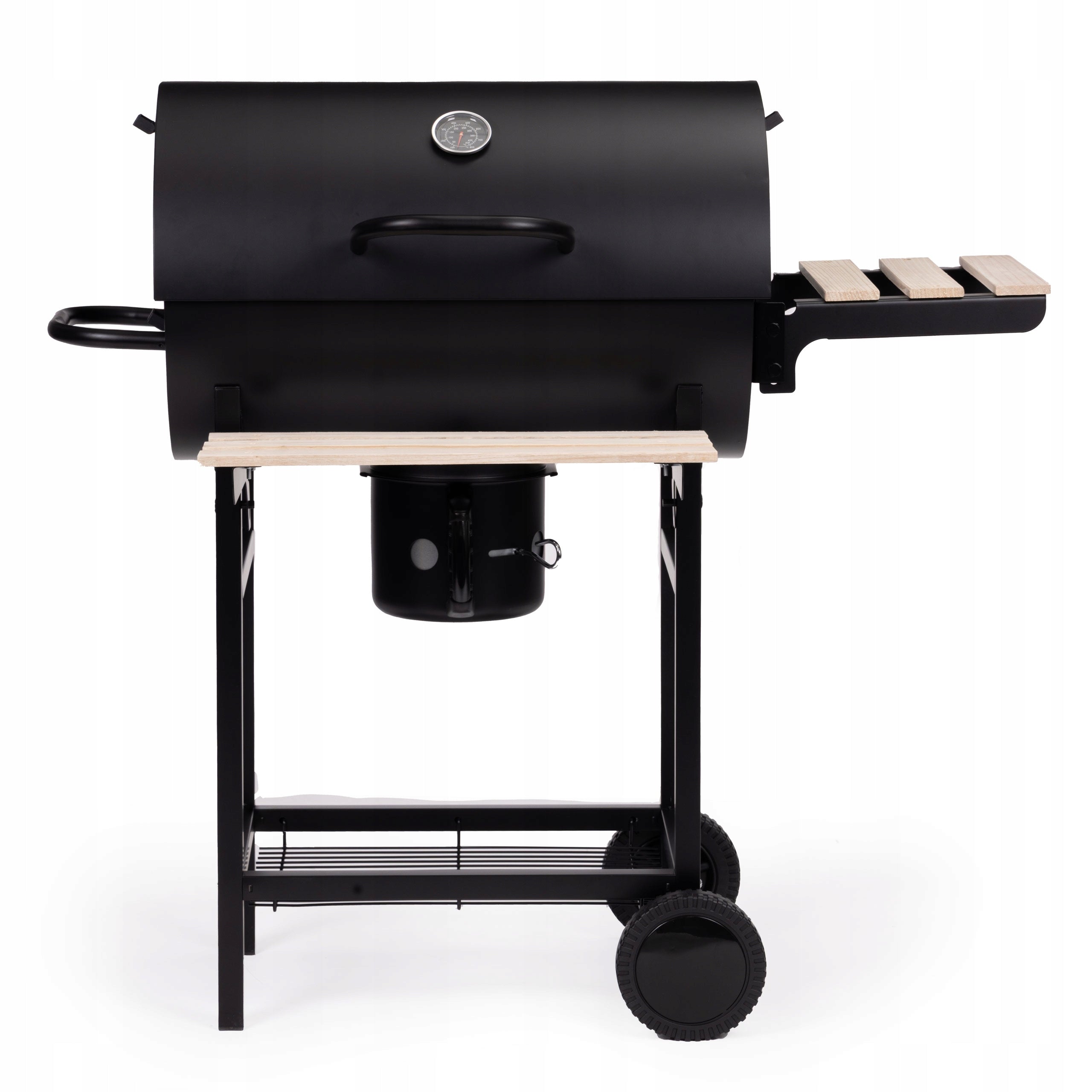 Garden Charcoal Grill with Cover Thermometer Ashtray Wooden Shelf Manufacturer MultiGarden