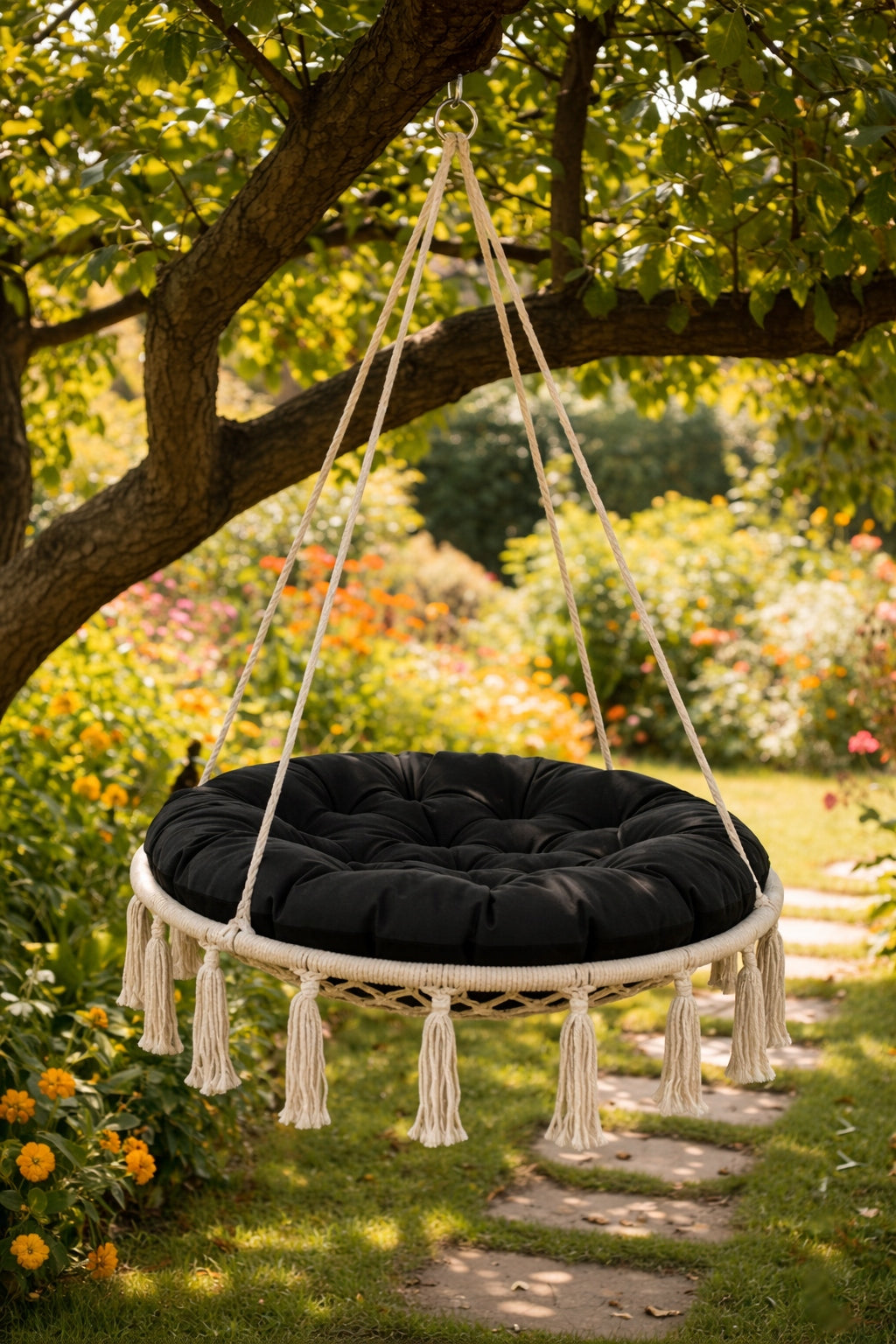 Garden Cushion 130cm for Swing Hanging Stork Nest Garden Chair Pillow width 130 cm