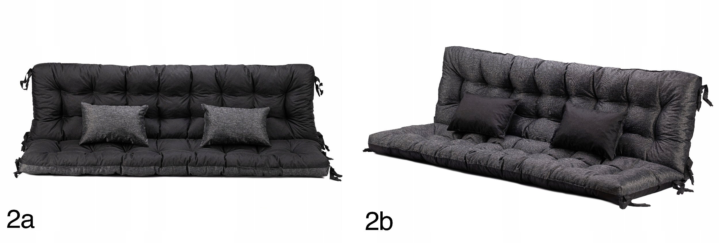 Garden Cushion 150 x 50 x 50 Quilted Swing/Bench Pillow width 100 cm