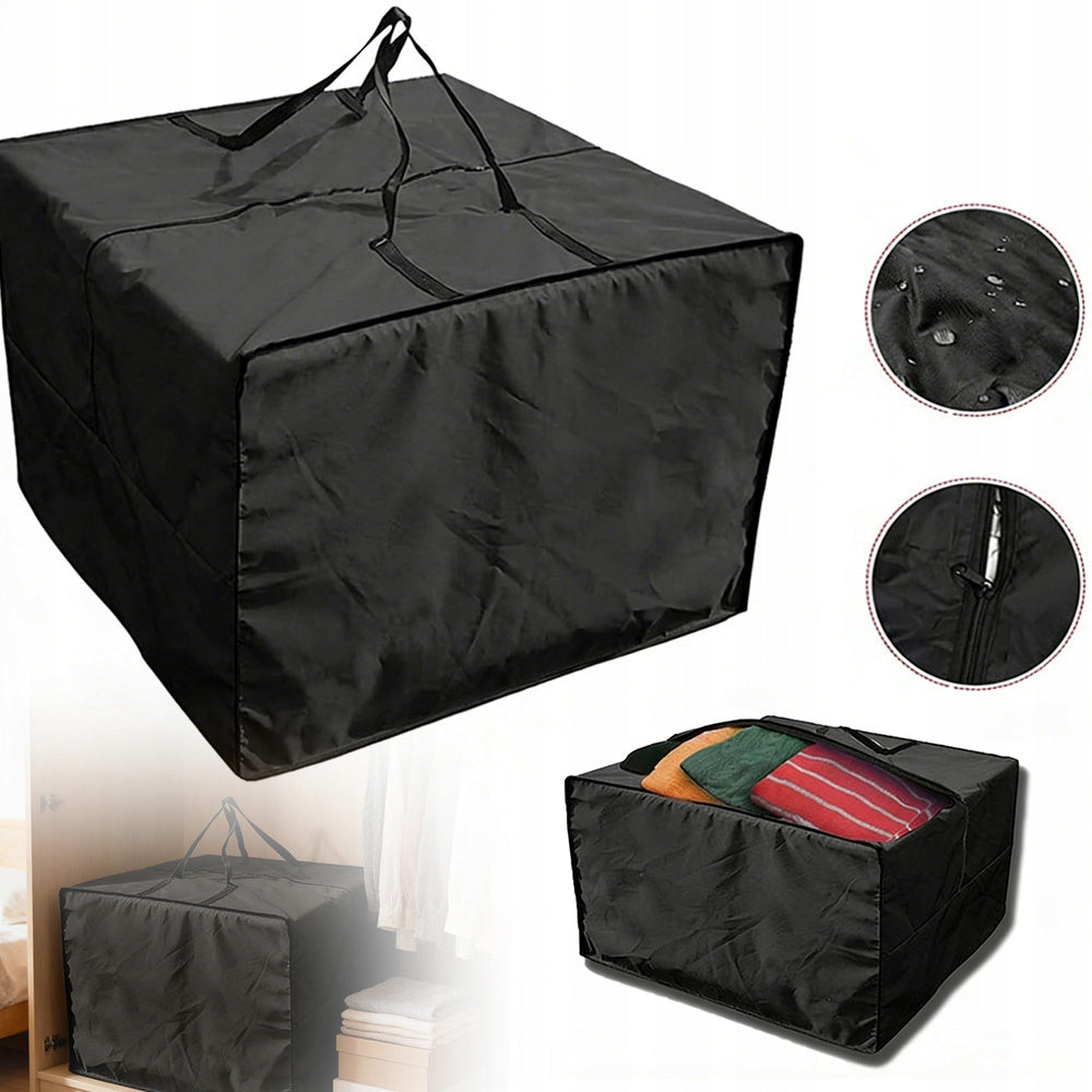 Garden Cushion Cover 81 cm x 81 cm x 61 cm Waterproof Black