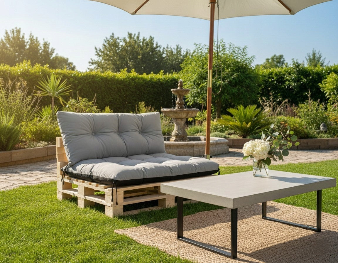 Garden Cushions 120x80x40 for Bench Pallet Swing Waterproof Grey Color gray