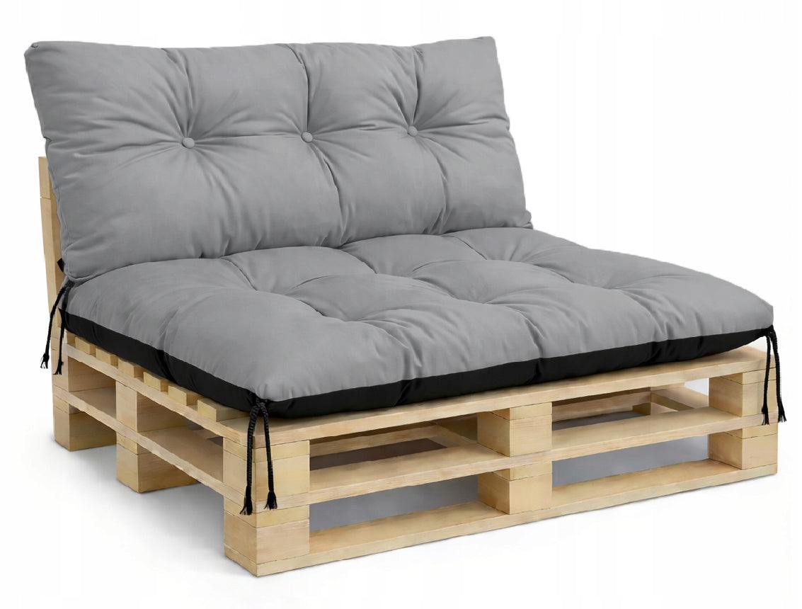 Garden Cushions 120x80x40 for Bench Pallet Swing Waterproof Grey