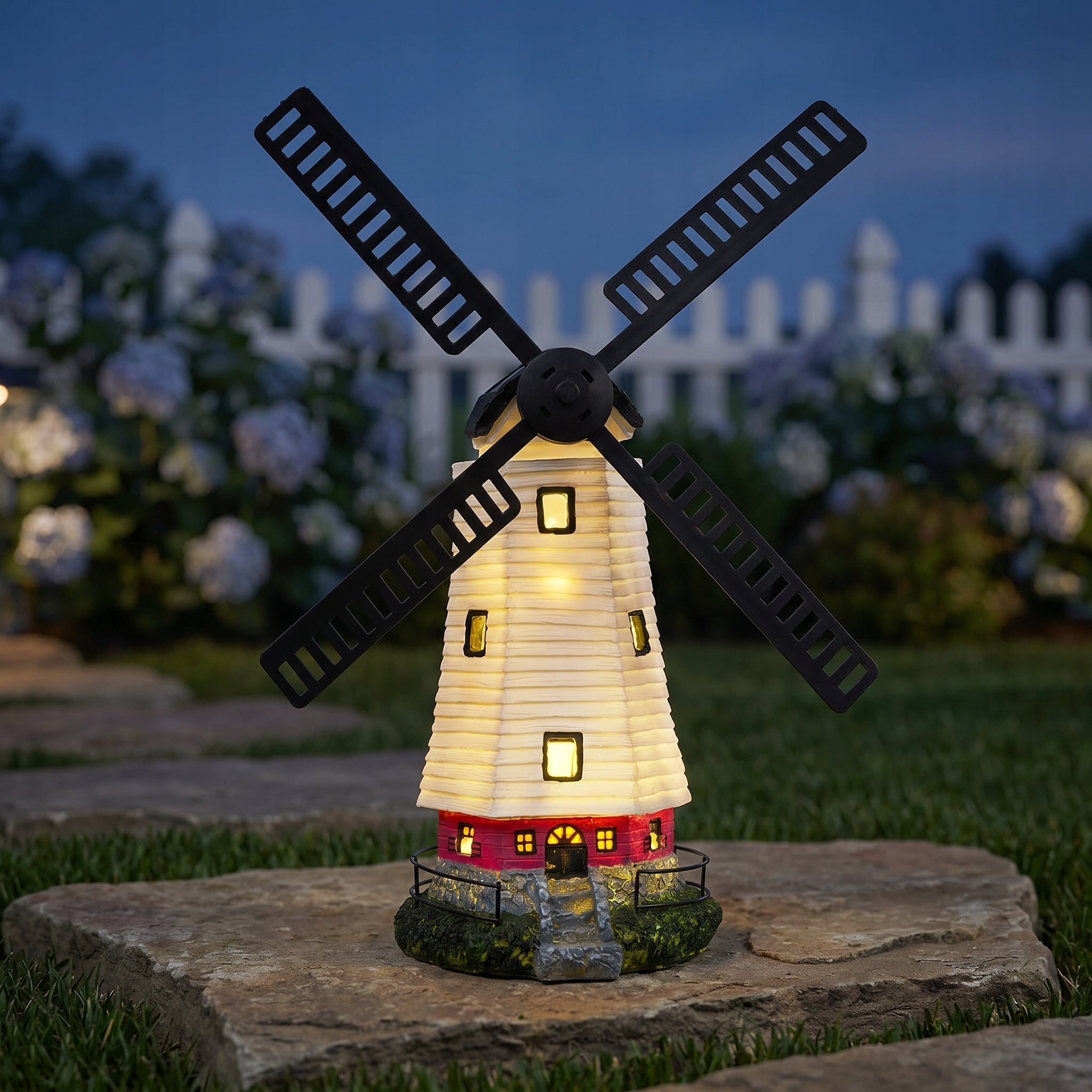Garden Decoration Light Windmill Solar LED with Rotating Blades Outdoor Product height 53 cm