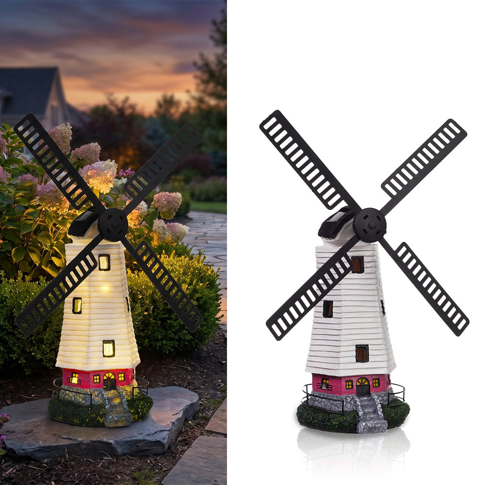 Garden Decoration Light Windmill Solar LED with Rotating Blades Outdoor