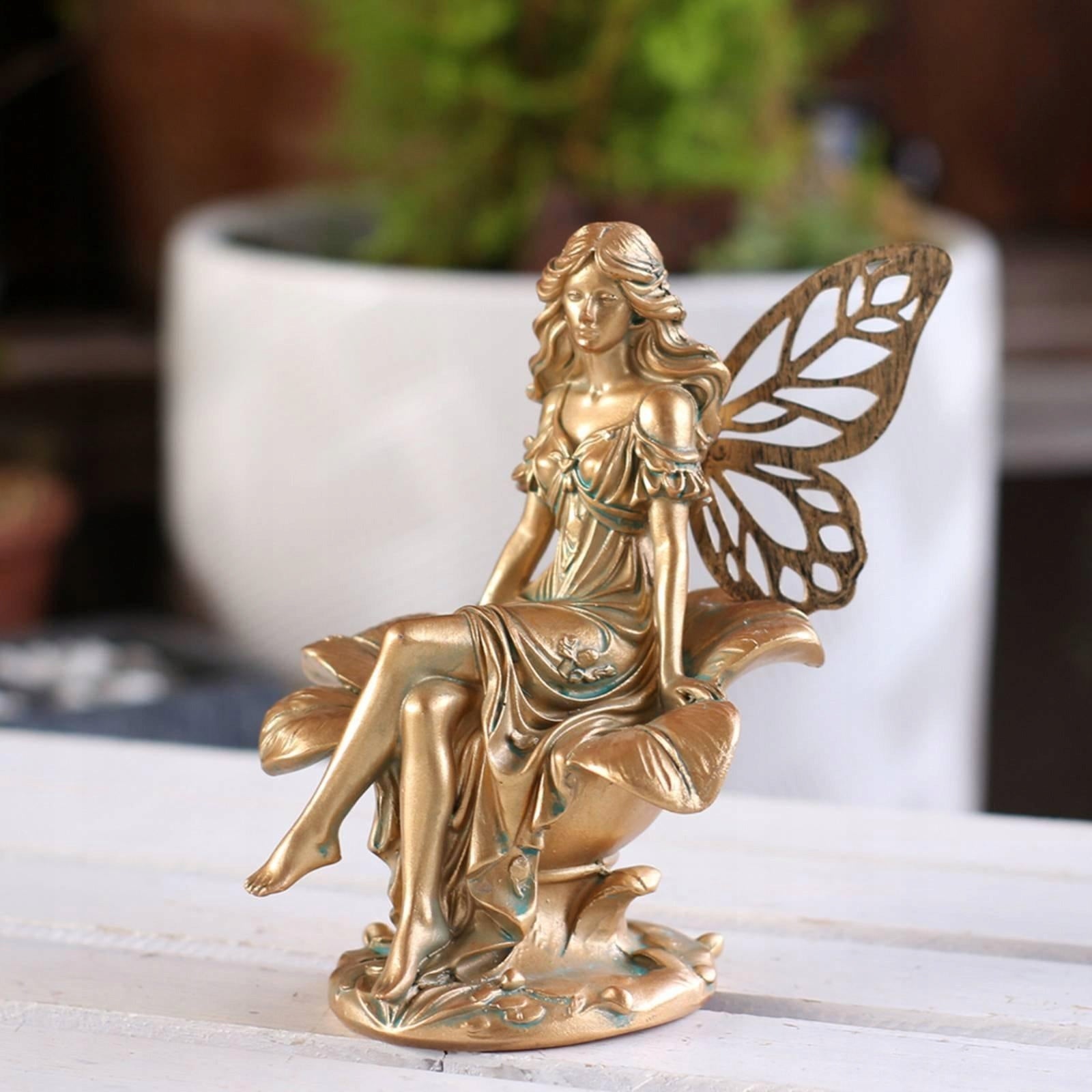 Garden Decoration Sculpture Resin Fairy Statue Vintage Decorative Figurines Packaging status original
