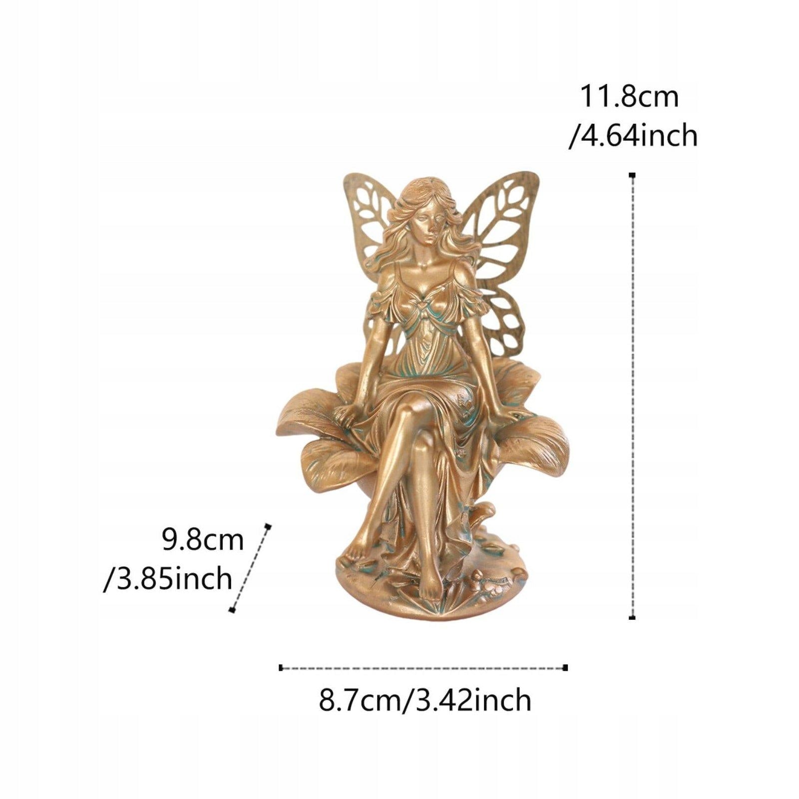 Garden Decoration Sculpture Resin Fairy Statue Vintage Decorative Figurines Weight 0.24 kg