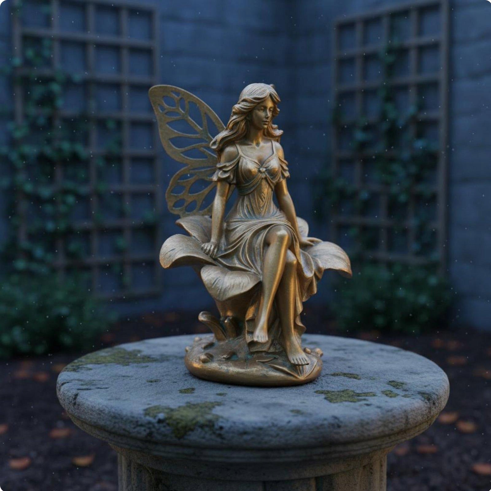 Garden Decoration Sculpture Resin Fairy Statue Vintage Decorative Figurines