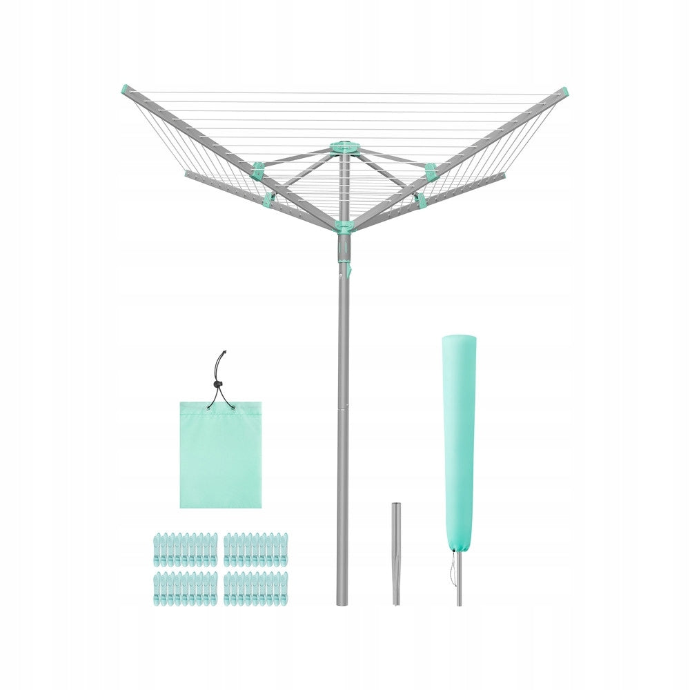 Garden Dryer Songmics Rotating 50m Umbrella Silver Buckles