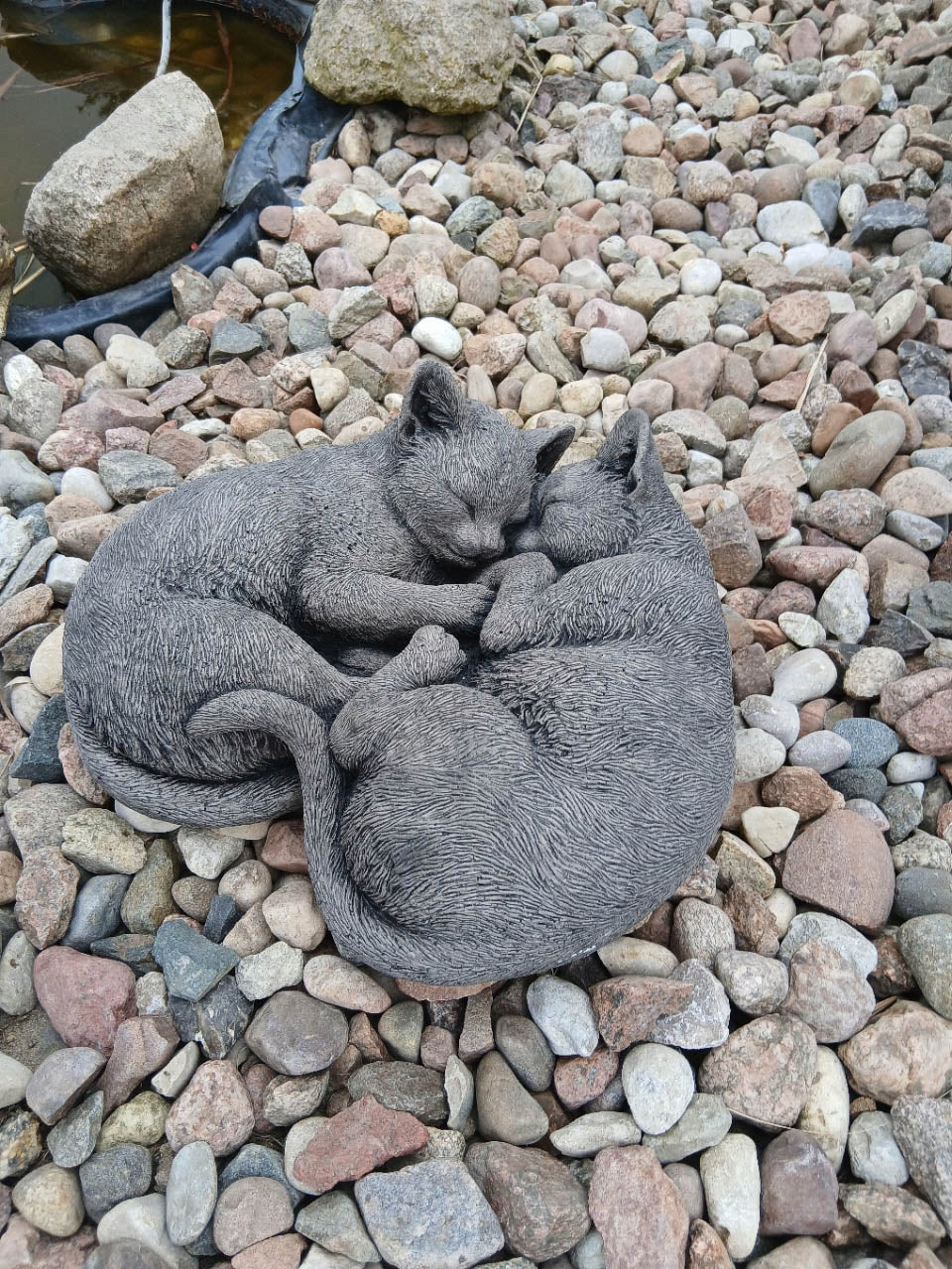 Garden Figure Concrete Kittens Cat Sculpture Concrete Figurine Garden Decoration Manufacturer ART-BET