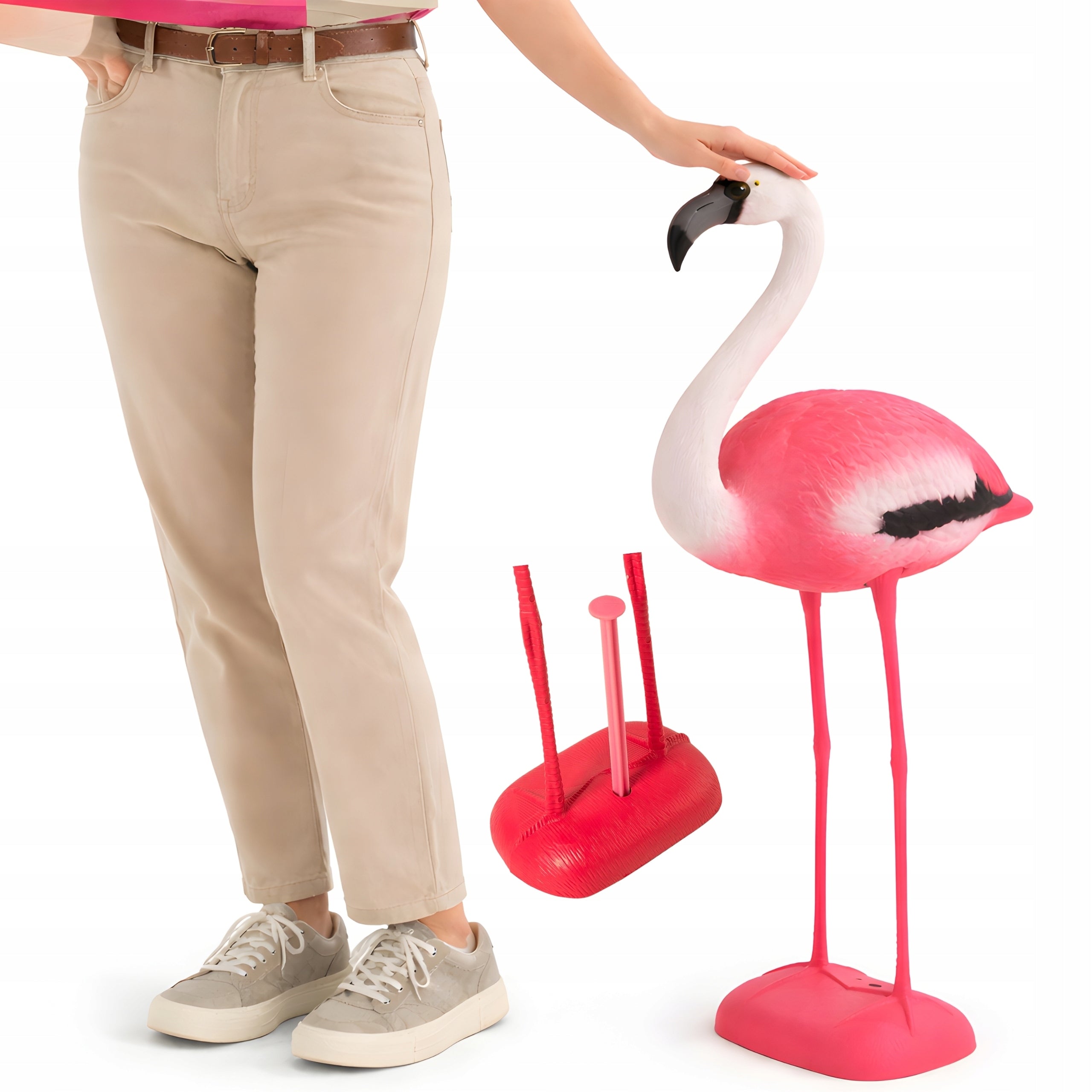 Garden Figurine Bird Ornament Flamingo Large Garden Decoration 80cm