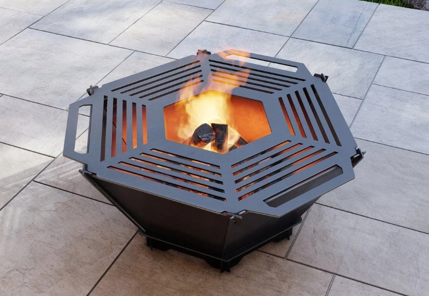 Garden Fireplace Folding Hexagon Smooth Massive 2in1 MANUFACTURER