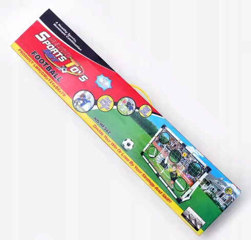Garden Football Goal + Shot Accuracy Mat Set – Ball Pump Color white