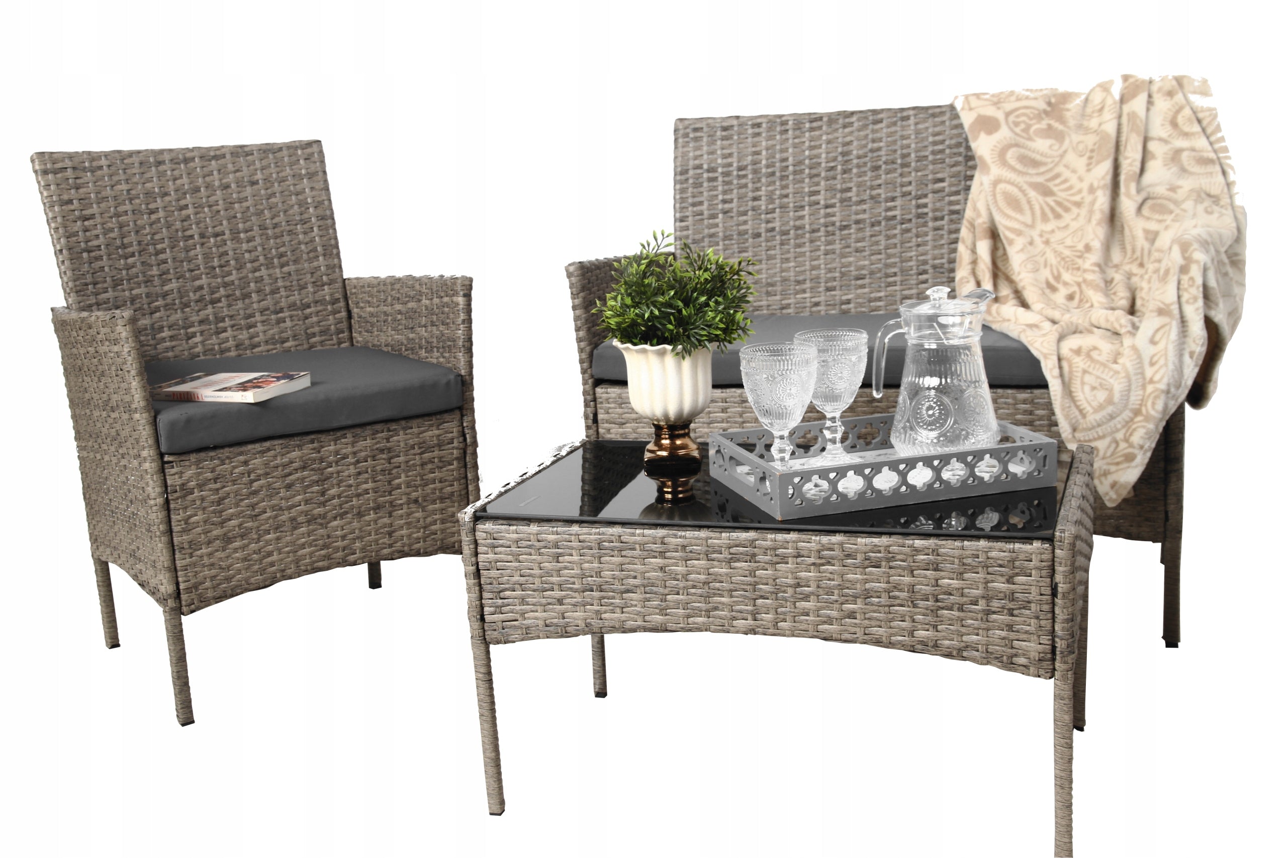 Garden Furniture Balcony Set for Terrace Set Technorattan BODRUM 4os Line Bodrum