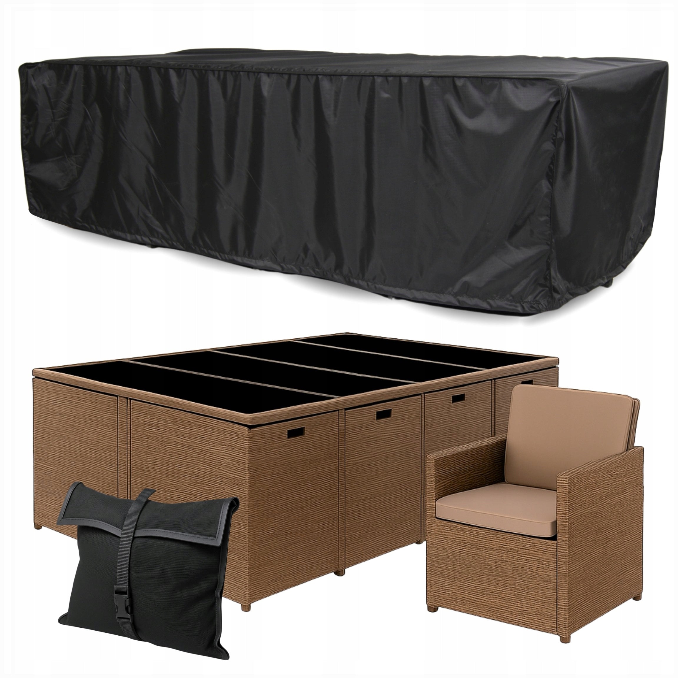 Garden Furniture Cover Table Waterproof to Dimension 150-200cm Strong