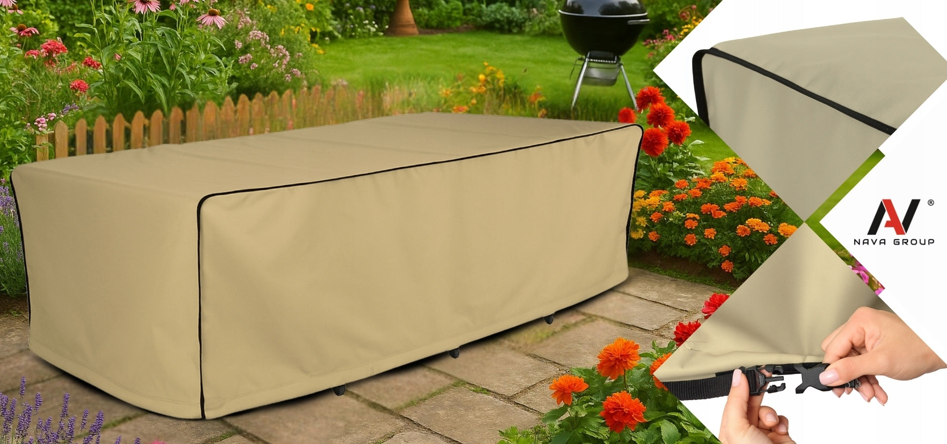 Garden Furniture Cover Table Waterproof to Dimension 250-300cm Strong Packaging status original