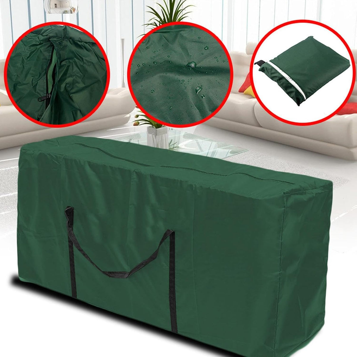 Garden Furniture Cushion Storage Bag, With Handle And Lock Packaging status original