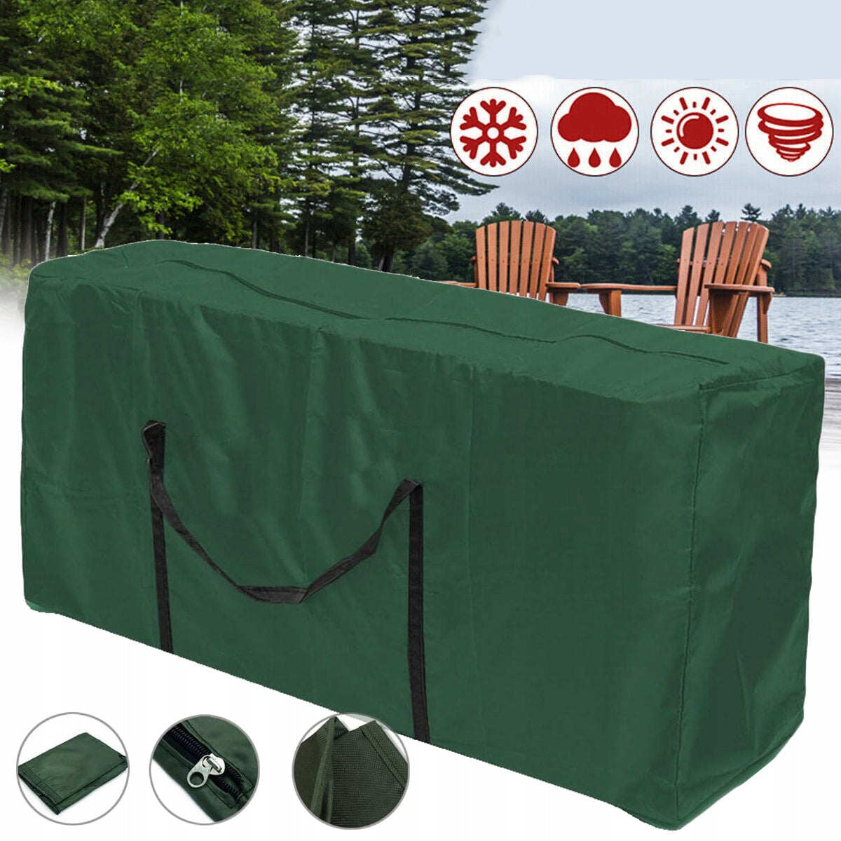 Garden Furniture Cushion Storage Bag, With Handle And Lock