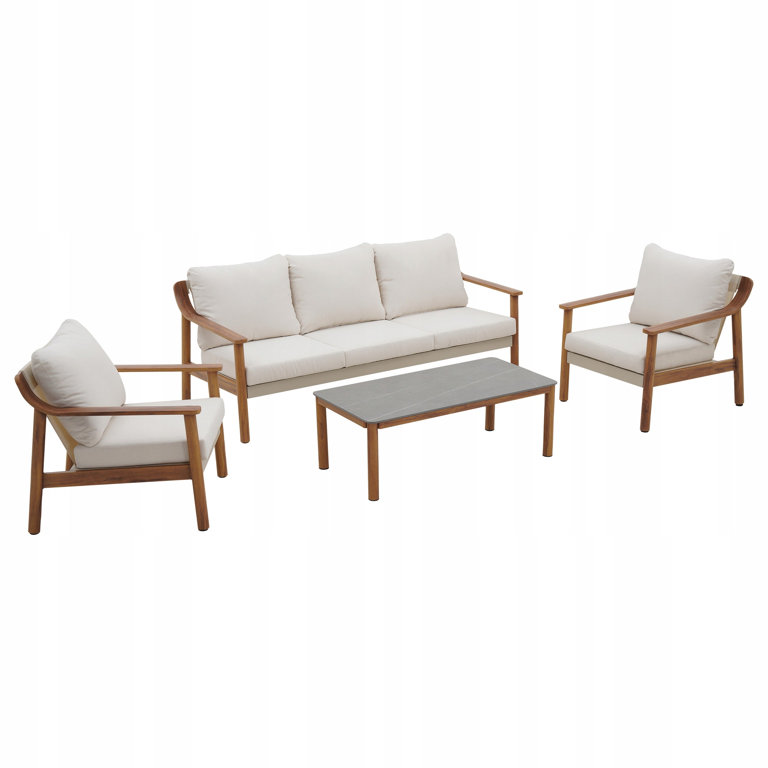 Garden Furniture SOFA TABLE 2 ARMCHAIRS COFFEE SET Leisure BEIGE Terrace Manufacturer code 501.2700.000