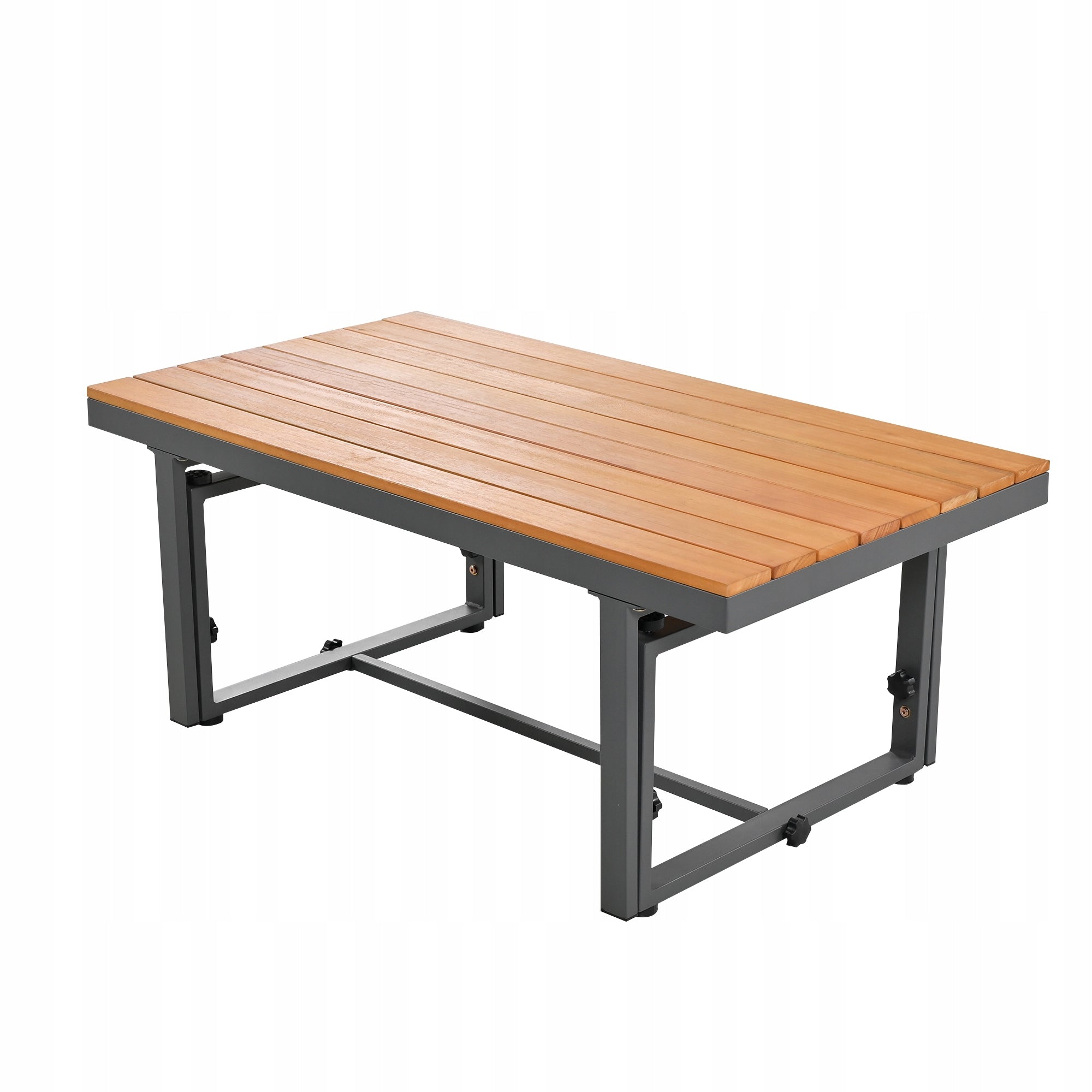 Garden Furniture Set 2 Sofas+Table Adjustable Acacia Wood Iron Grey Number of items in the set 4