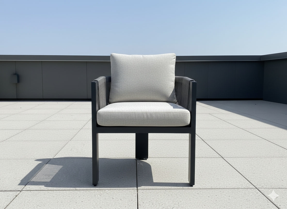 Garden Furniture Set Aluminum Black Number of items in the set 7