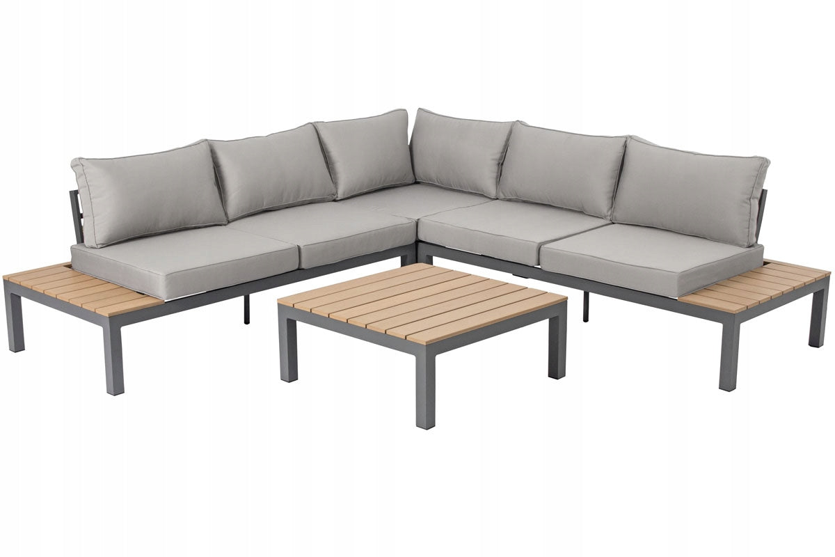 Garden Furniture Set Aluminum Corner BALI Table PREMIUM Cushions