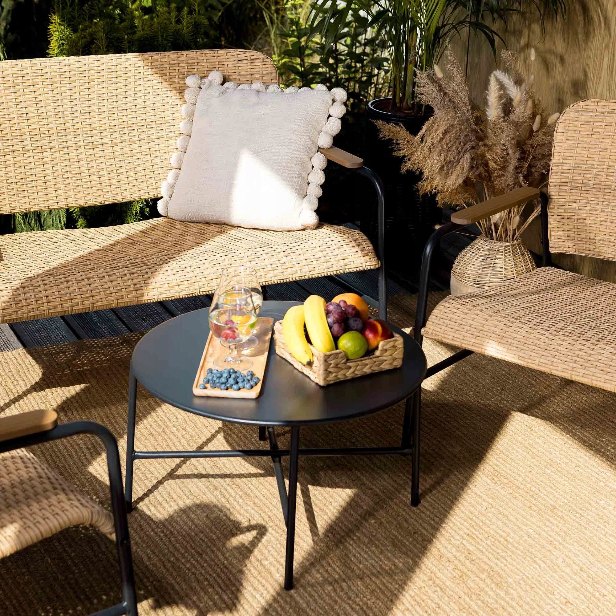 Garden Furniture Set Balcony Furniture Garden 4 Pers. Sofa Table Armchair Packaging status original