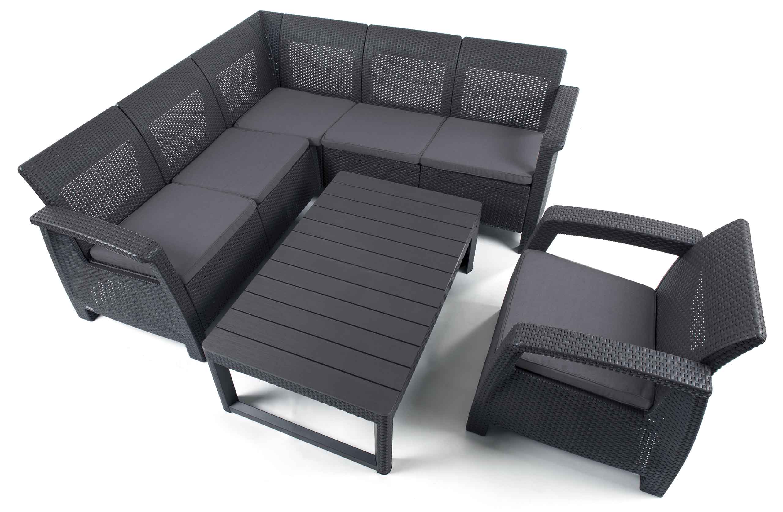 Garden Furniture Set Corner CORFU Single Armchair Elevated Table LYON Manufacturer code 012244