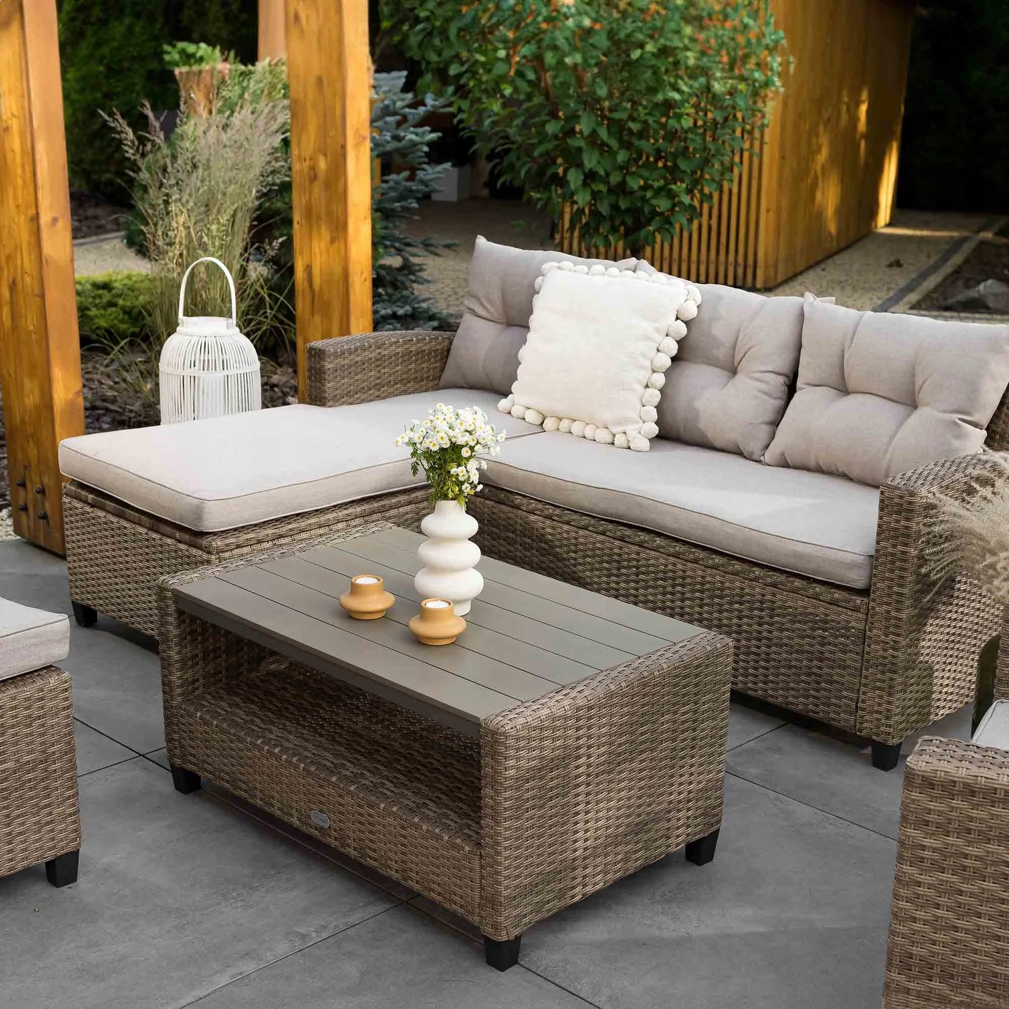 Garden Furniture Set Dalmia di volio Corner Set Technorattan Armchair For couch set