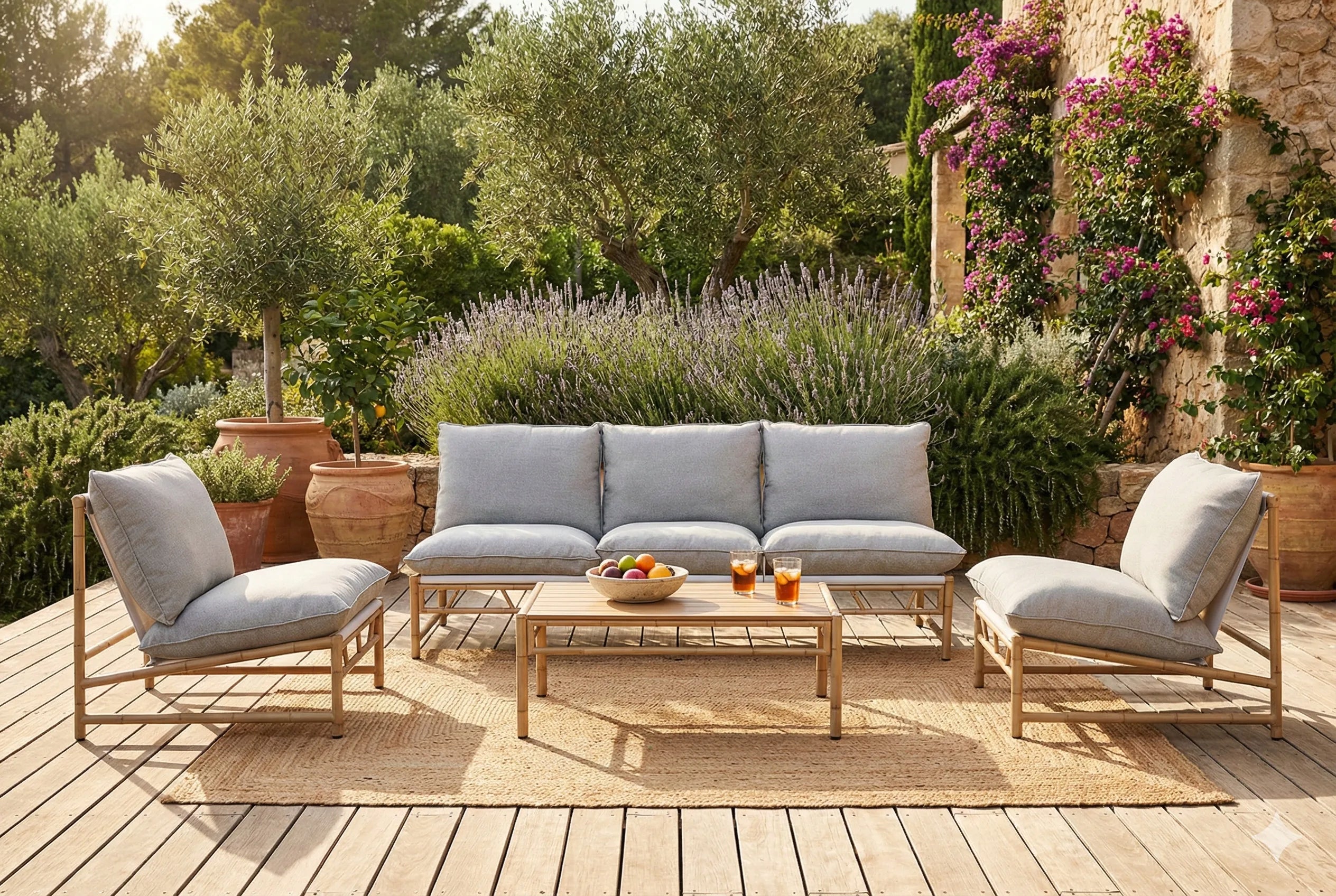 Garden Furniture Set MAKANI Sofa Set 2xFotel Terrace Table Balcony Manufacturer code 008205