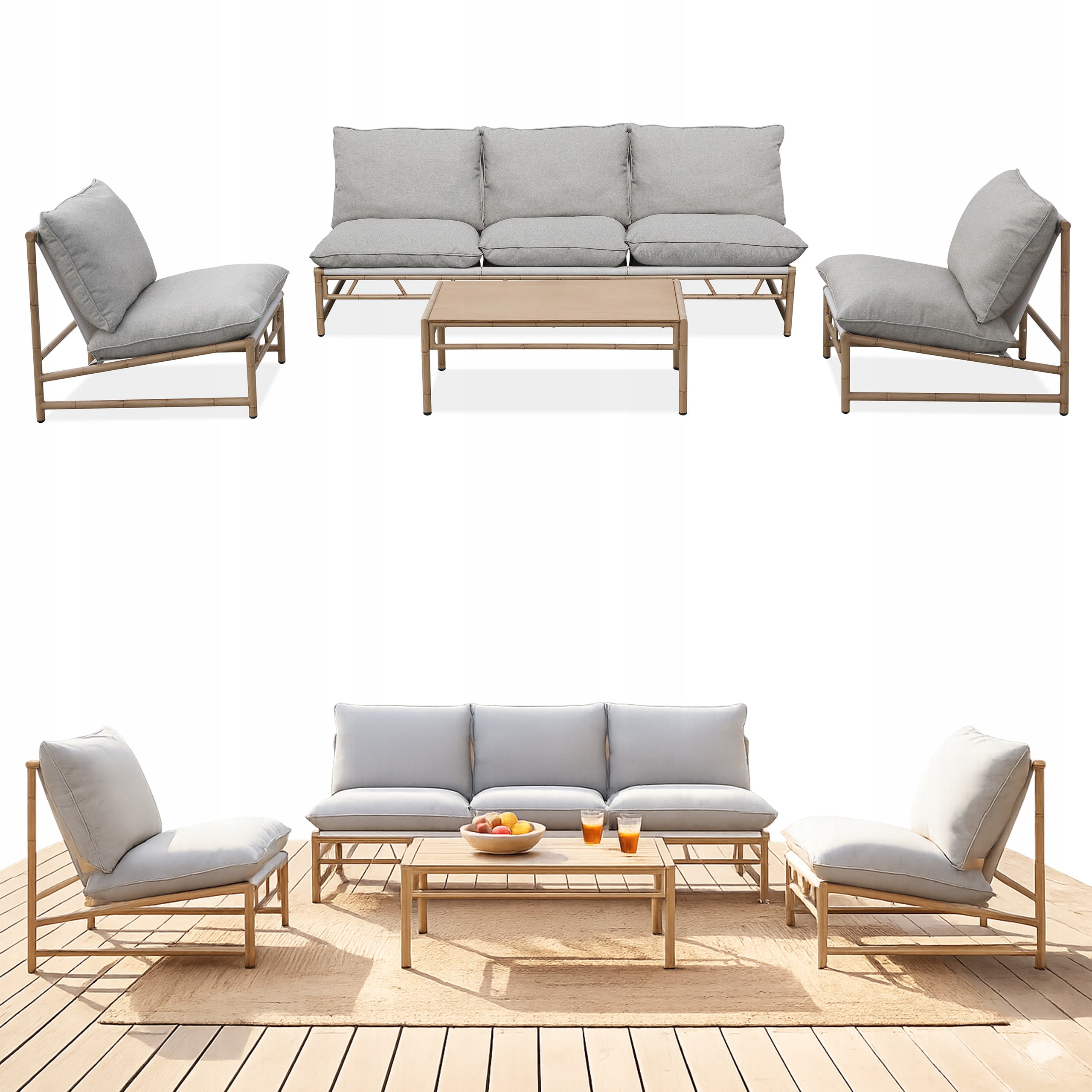 Garden Furniture Set MAKANI Sofa Set 2xFotel Terrace Table Balcony