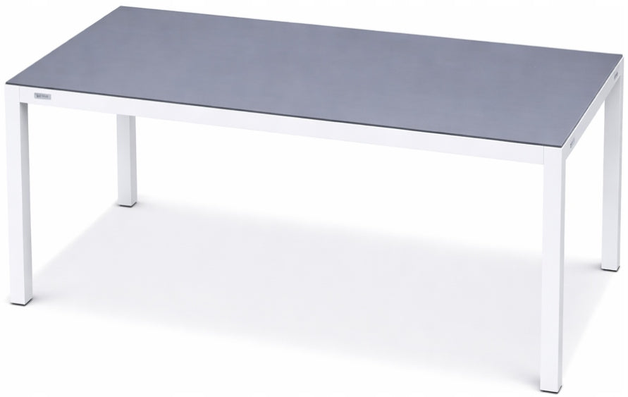 Garden Furniture Set Modular Aluminum Sofa + Table + 2 Armchairs White Main material aluminum