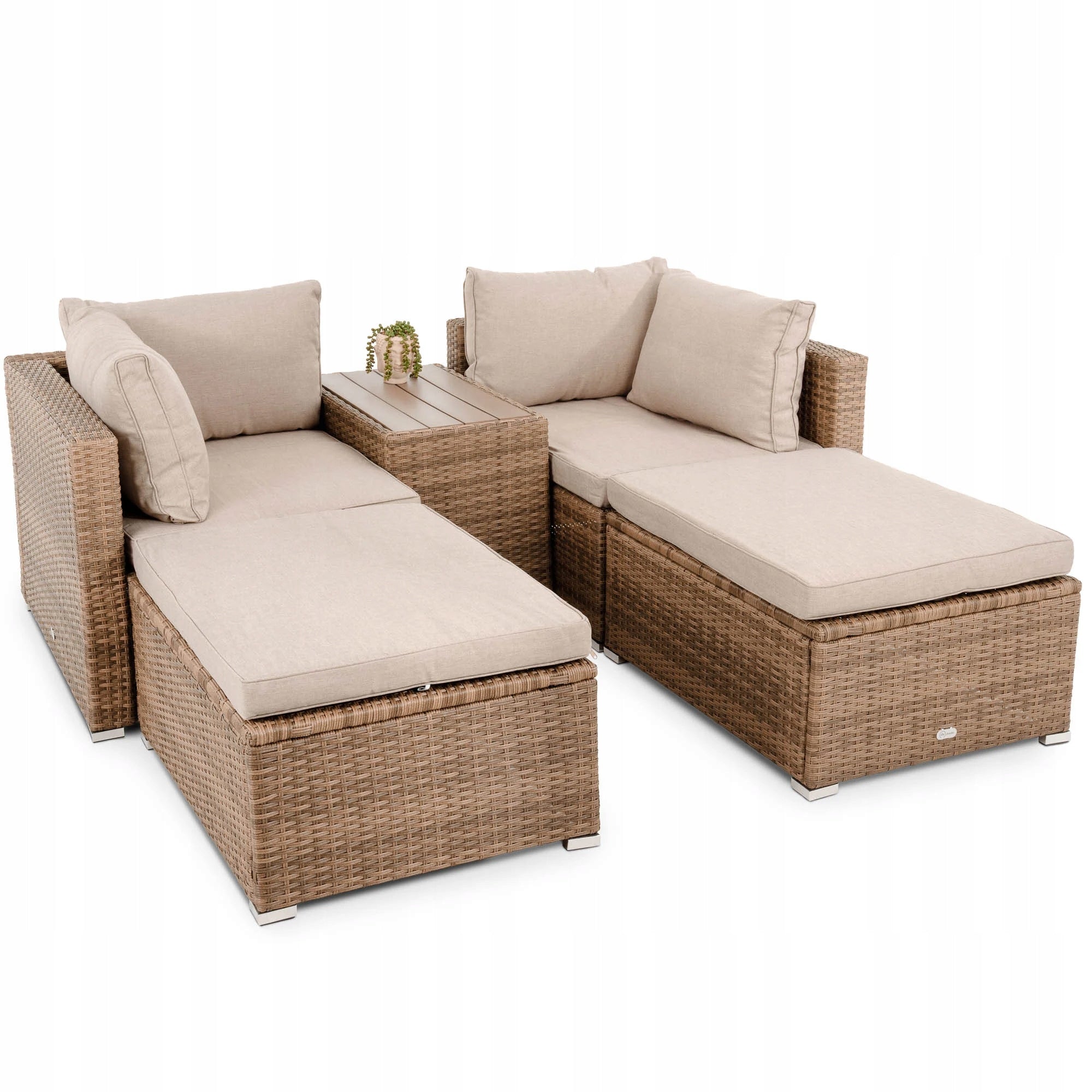 Garden Furniture Set Modular Technorattan Couches Poufs Table