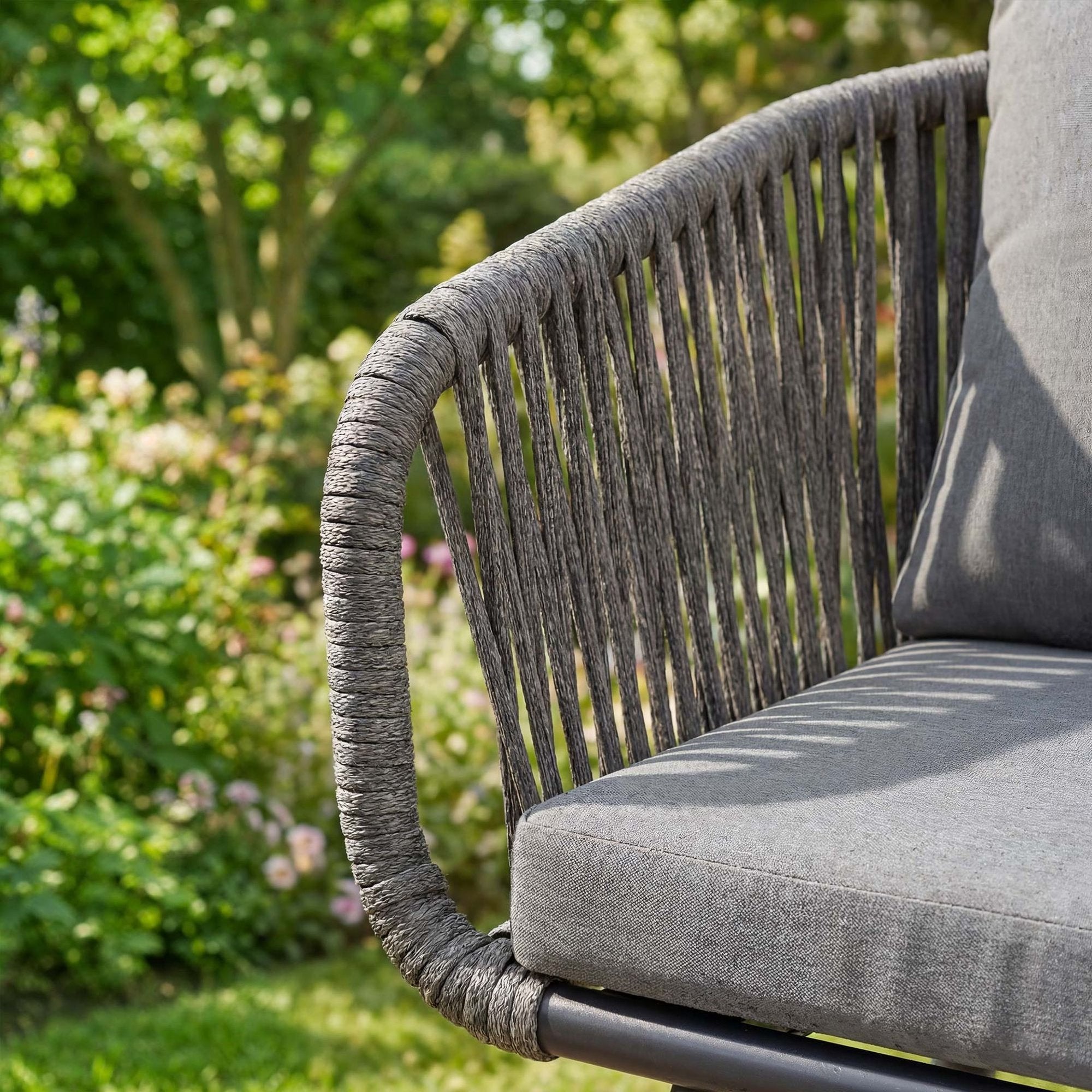 Garden Furniture Set Rieti 4 Armchairs+1 Dining Table Technorattan Grey Main material synthetic rattan