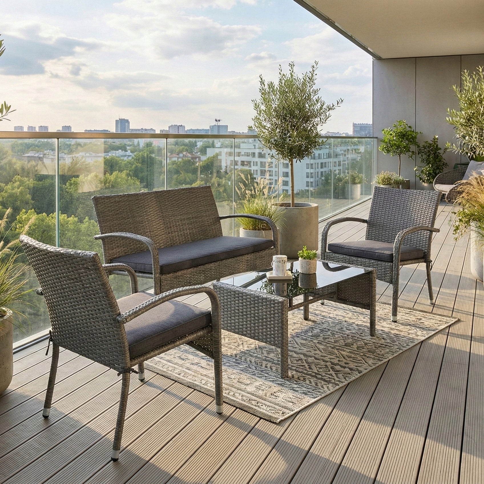 Garden Furniture Set Technorattan SAN MARINO Sofa Armchairs Packaging status original
