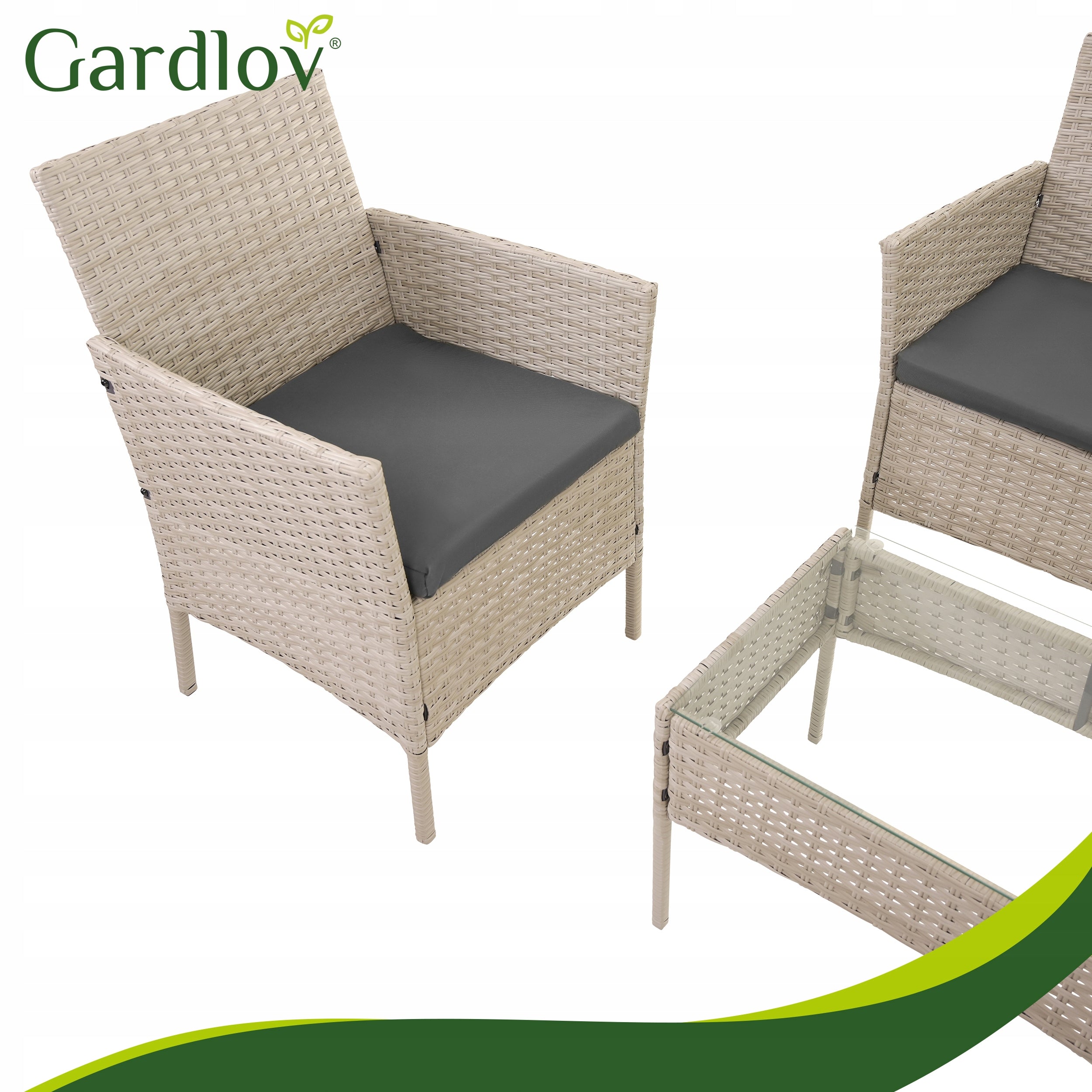 Garden Furniture Set for Terrace Technorattan Table Sofa Packaging status original
