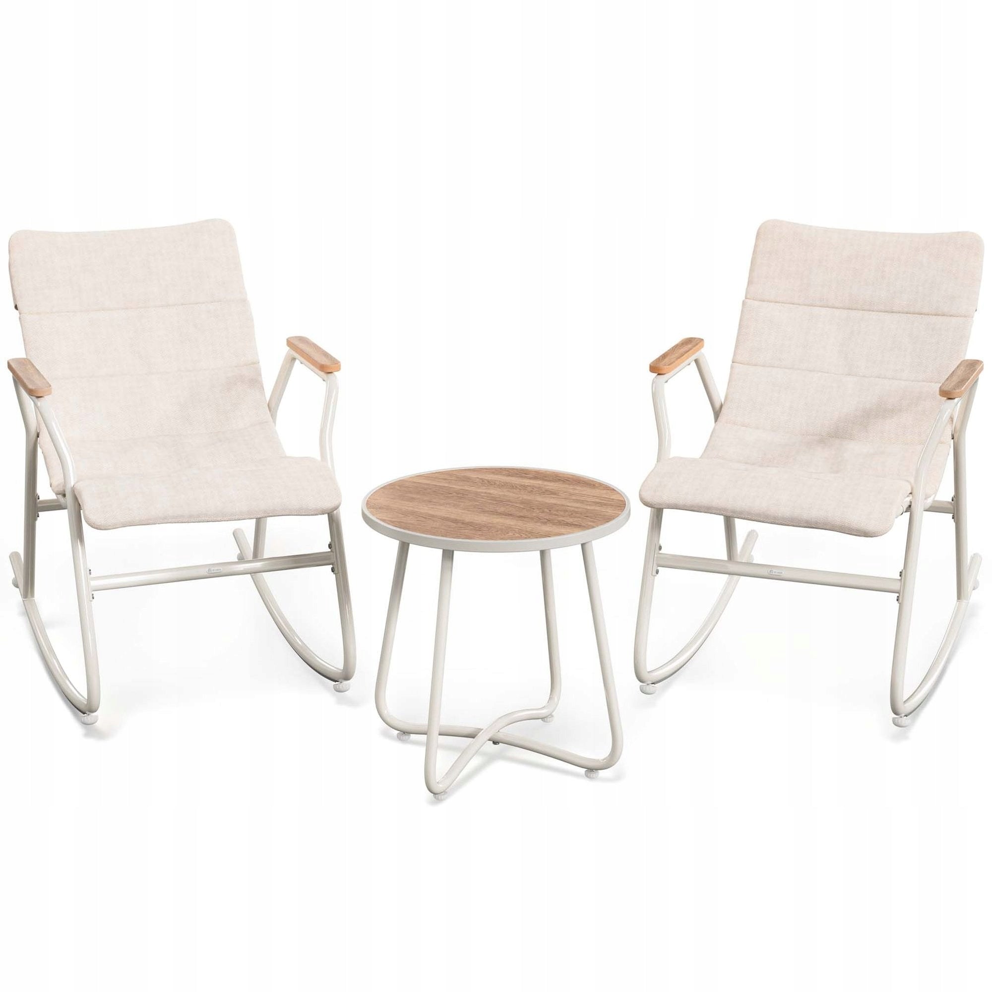 Garden Furniture Set of 3 el. 2 Rocking Armchairs + Coffee Table Balcony Terrace