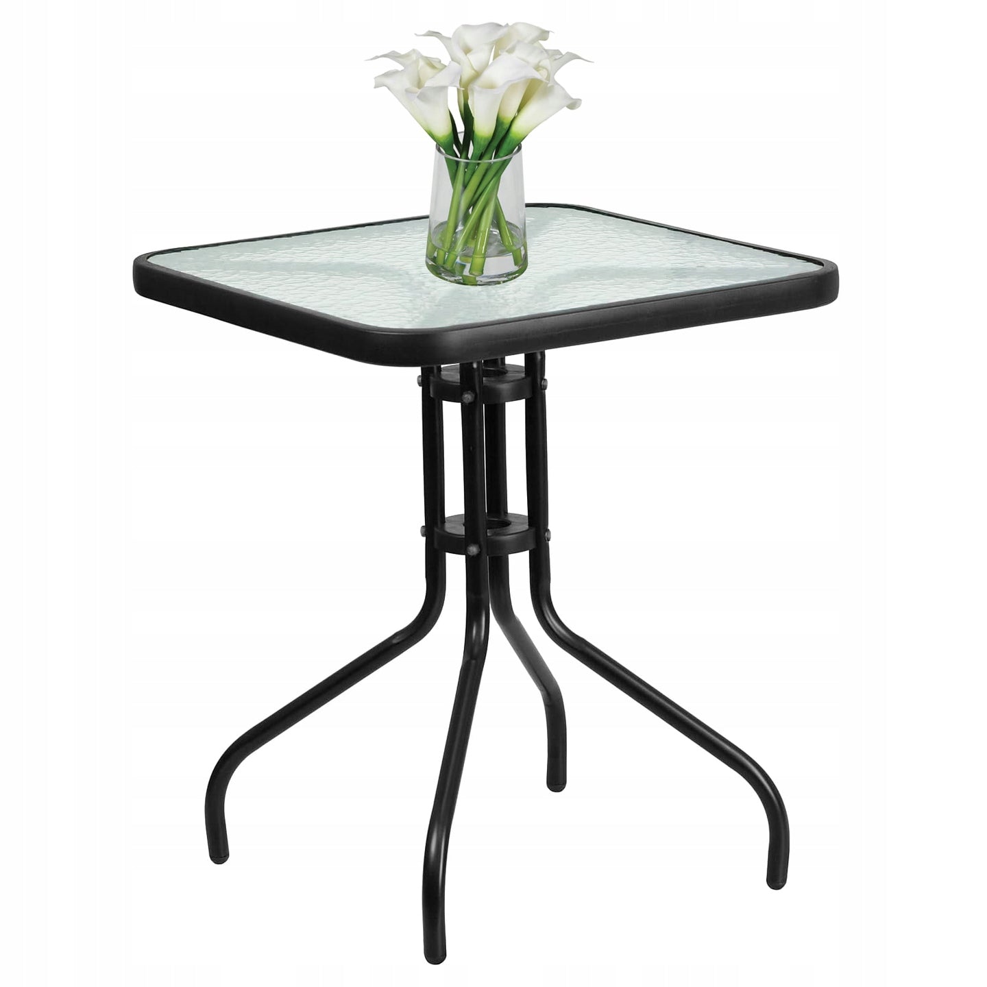 Garden Furniture Table with Chairs for Balcony Terrace 2 Chairs Black Set contents chair table