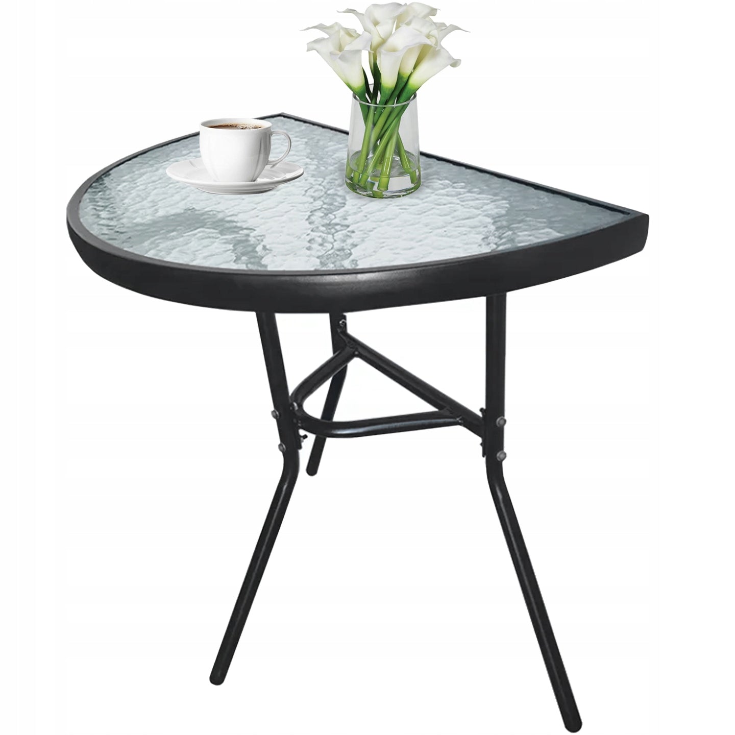 Garden Furniture Table with Chairs for Balcony Terrace Gazebo 2 Chairs Black Set contents chair table