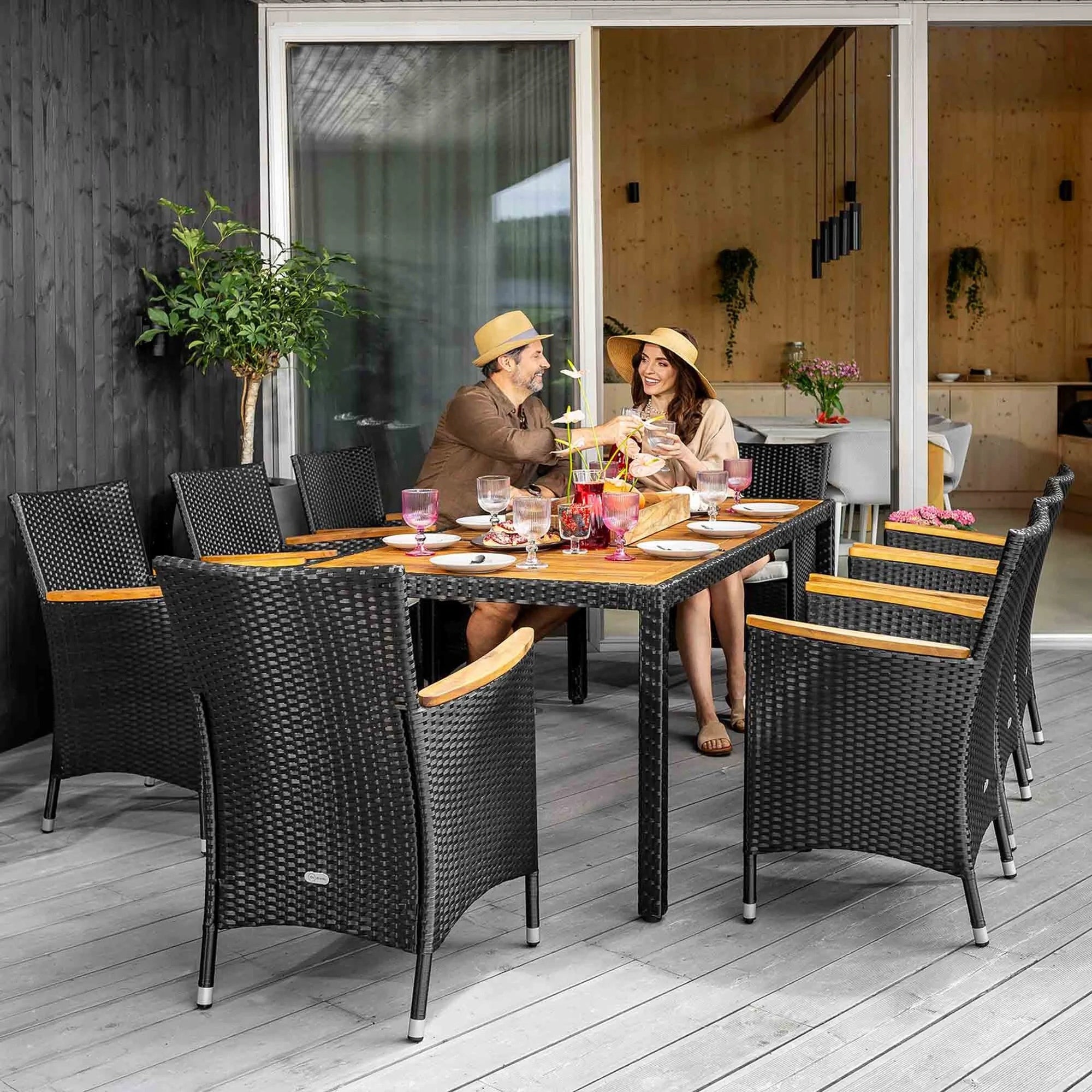 Garden Furniture di volio Technoratan Set Large Table 8x Garden Chair Manufacturer di volio